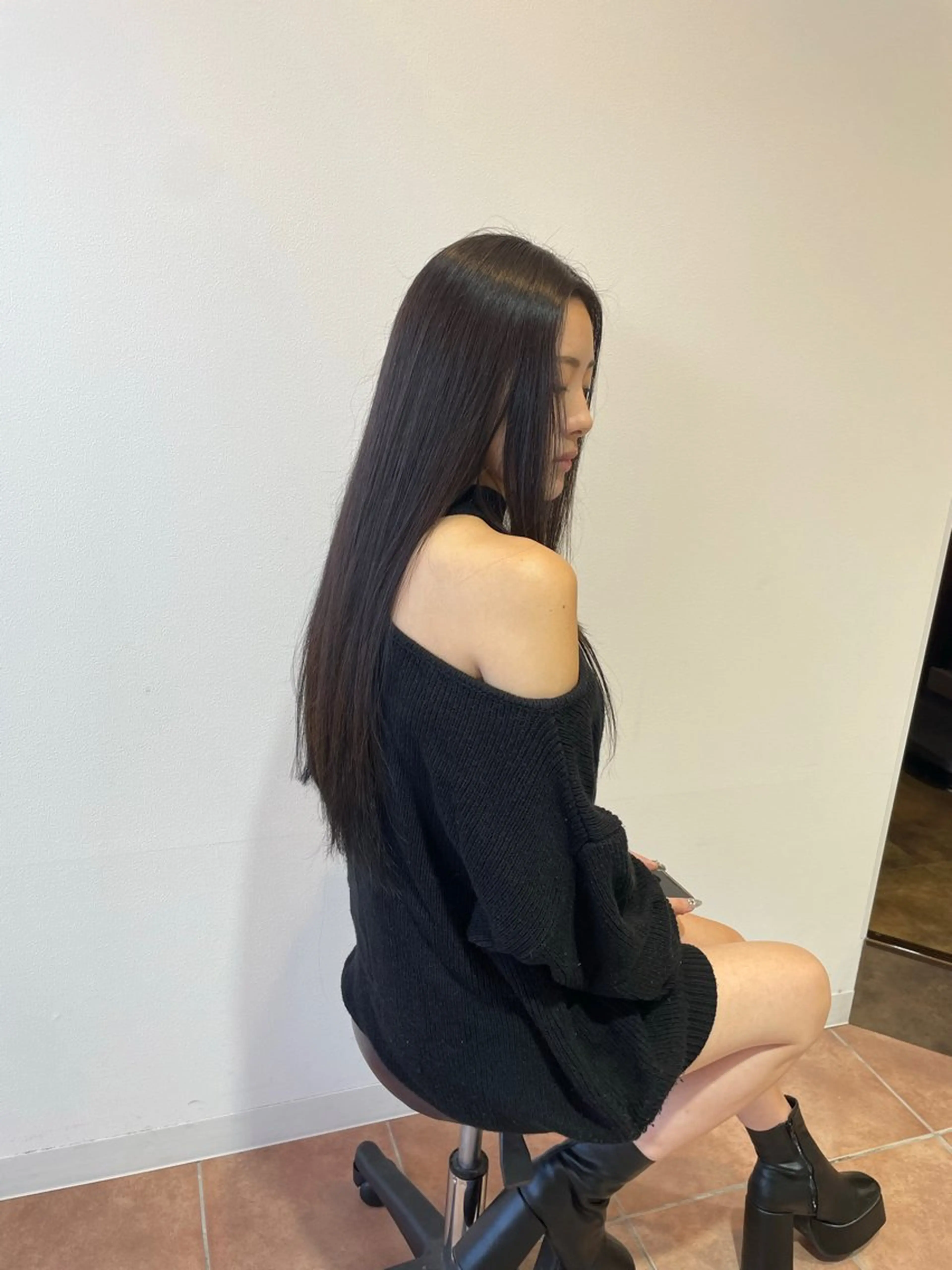 ロング カラー アクアカラー 髪質改善 トリートメント 🧬艶髪エク向井 琉矢🧬のヘアスタイル