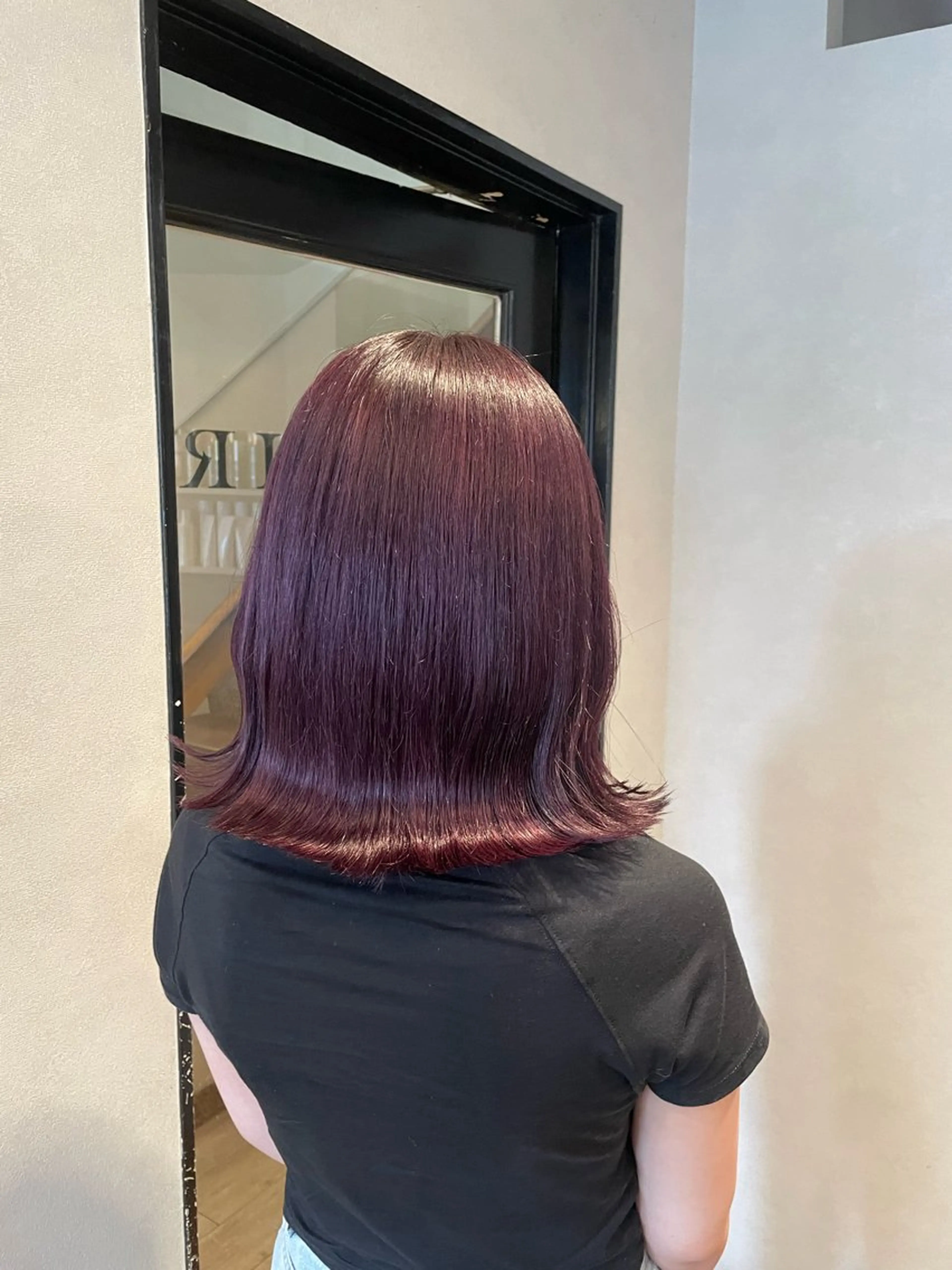 ミディアム カラー ピンクカラー 金城 二千夏のヘアスタイル