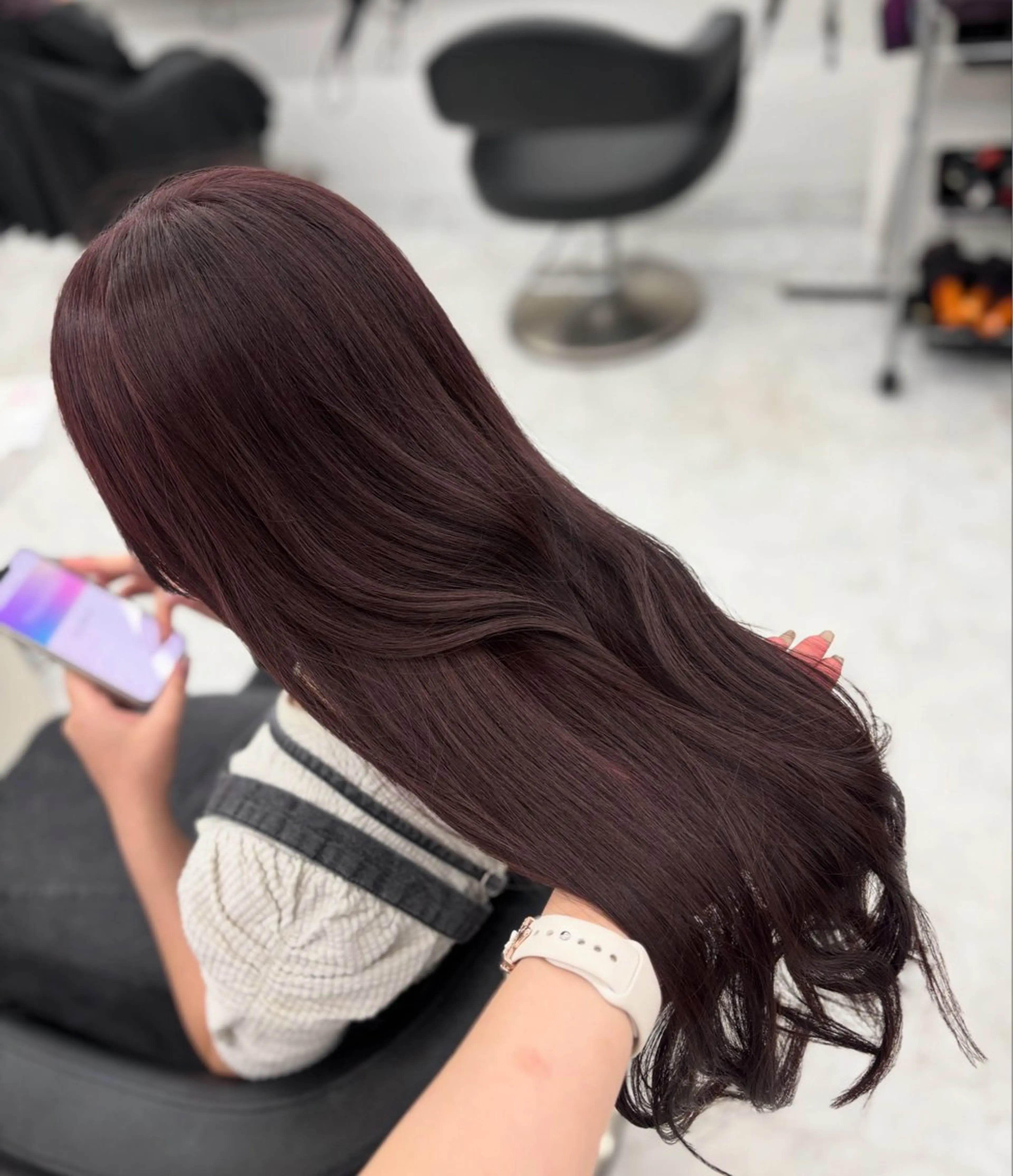 ロング カラー ヘアカラー トリートメント 🤍レイヤー/顔周り 暖色hirari🤍のヘアスタイル