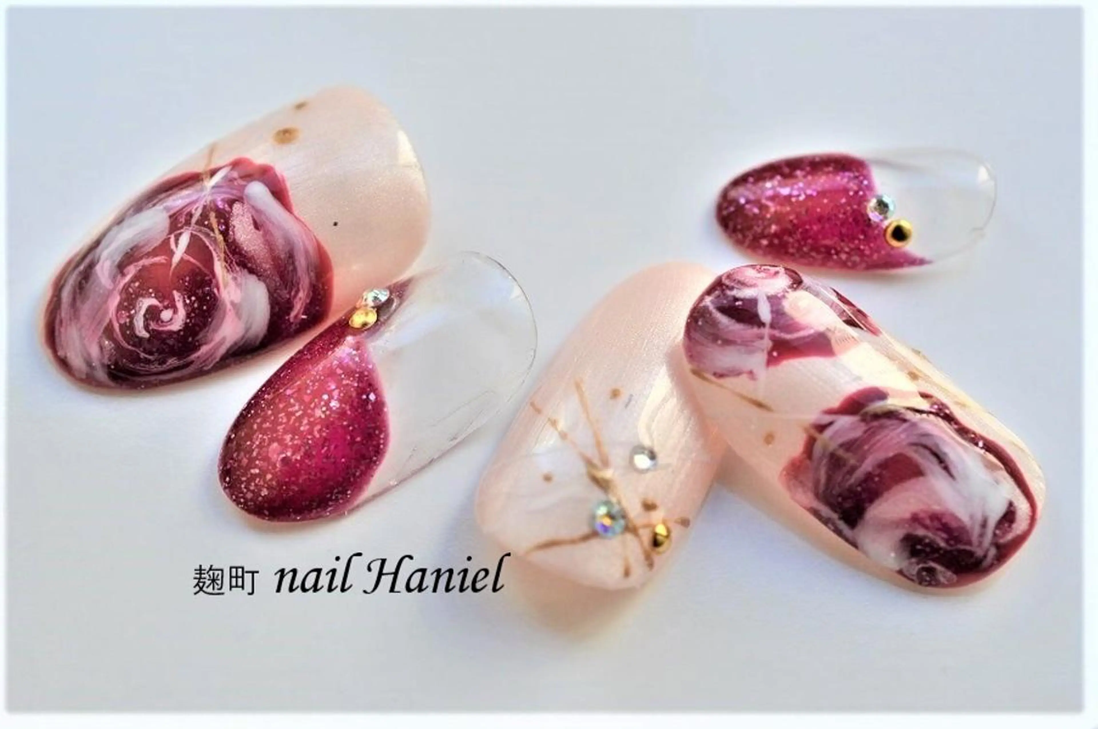 ネイル アートネイル ジェルネイル パラジェル 冬ネイル クリスマス nail Haniel所属・半蔵門サロンハニエル 魅神 ちよのネイルデザイン