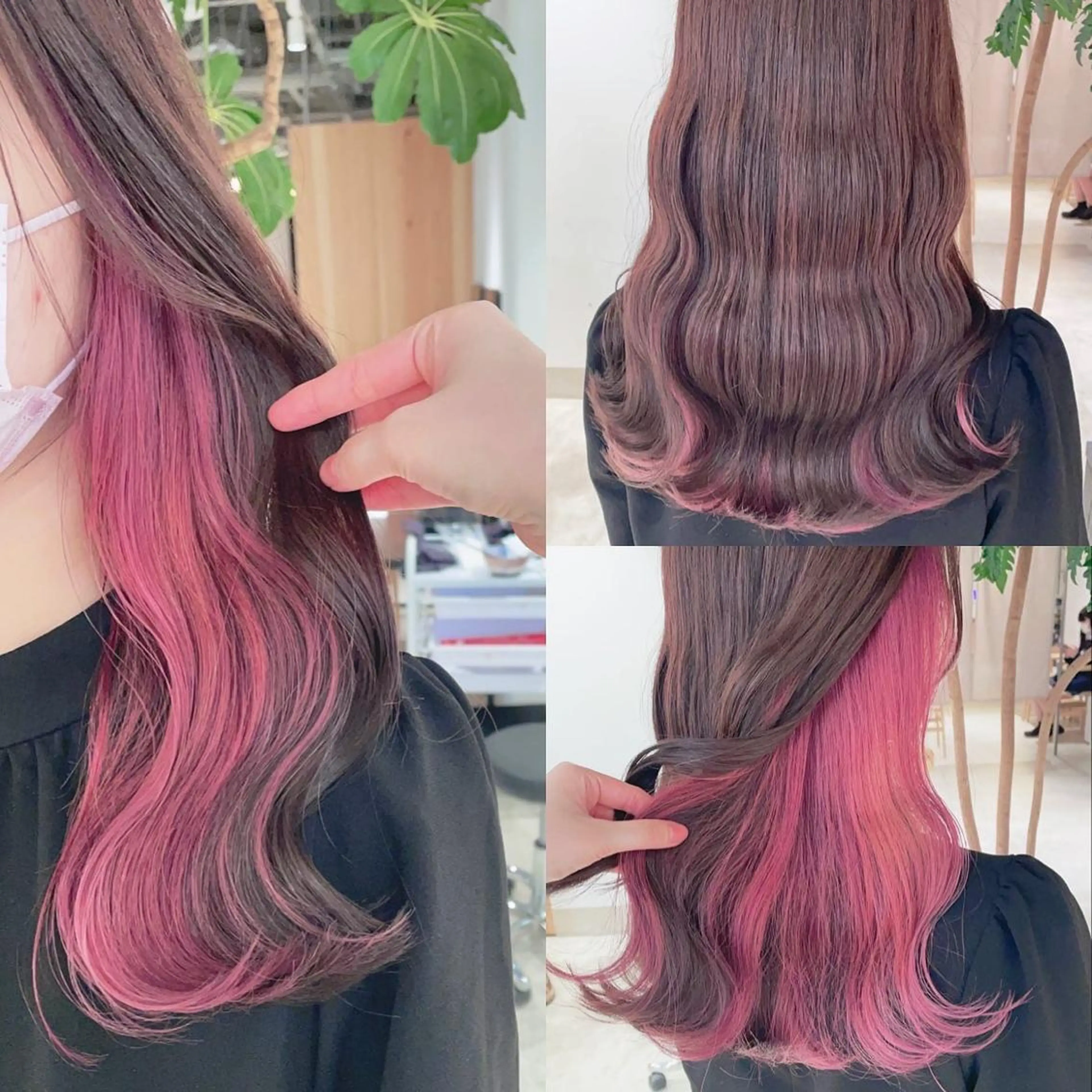 ロング カラー インナーカラー ヘアカラー トリートメント 渋谷:インナーカラー ／🍒エリカ🍒のヘアスタイル