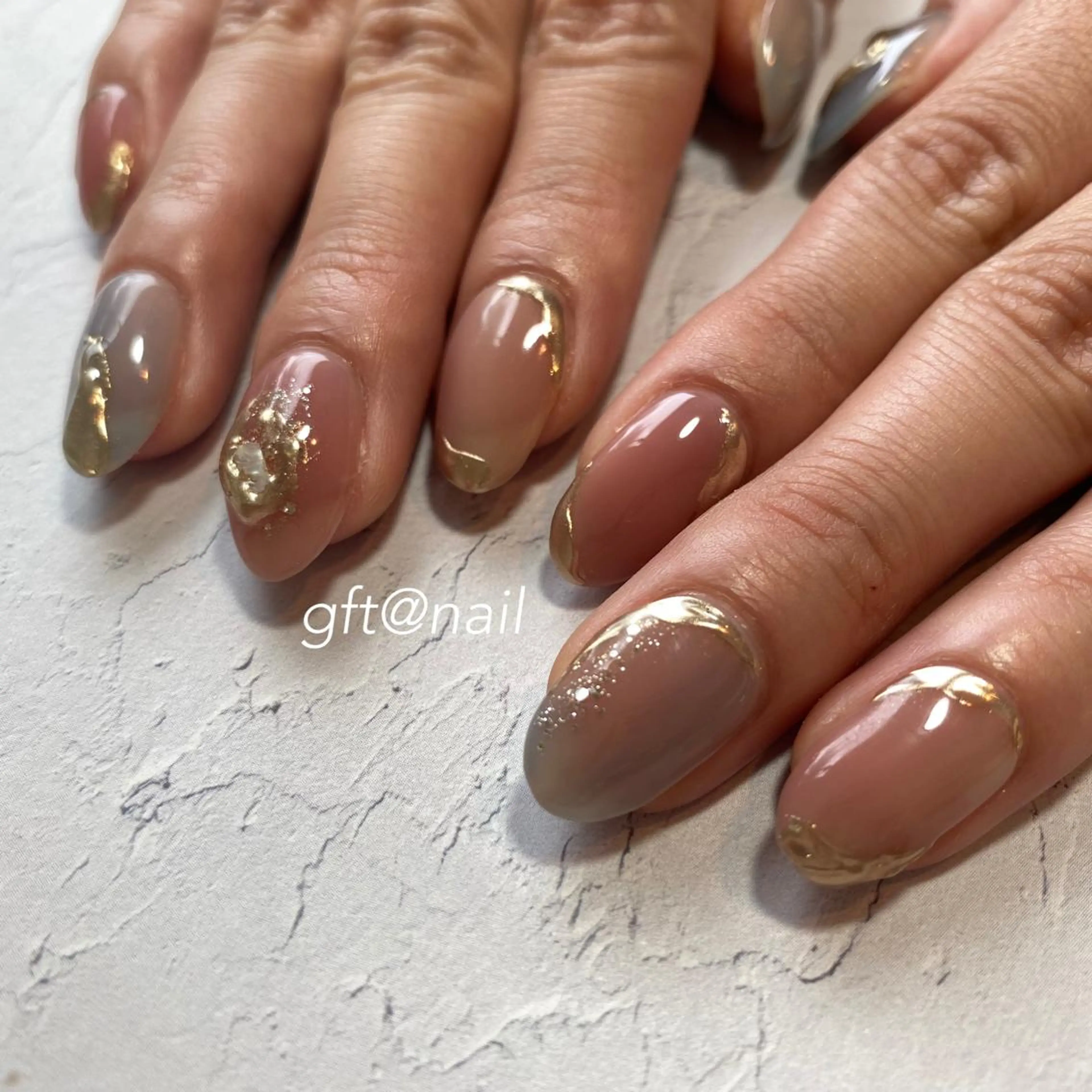 ネイル ブルー ピンク ハンドネイル etorca nailのネイルデザイン