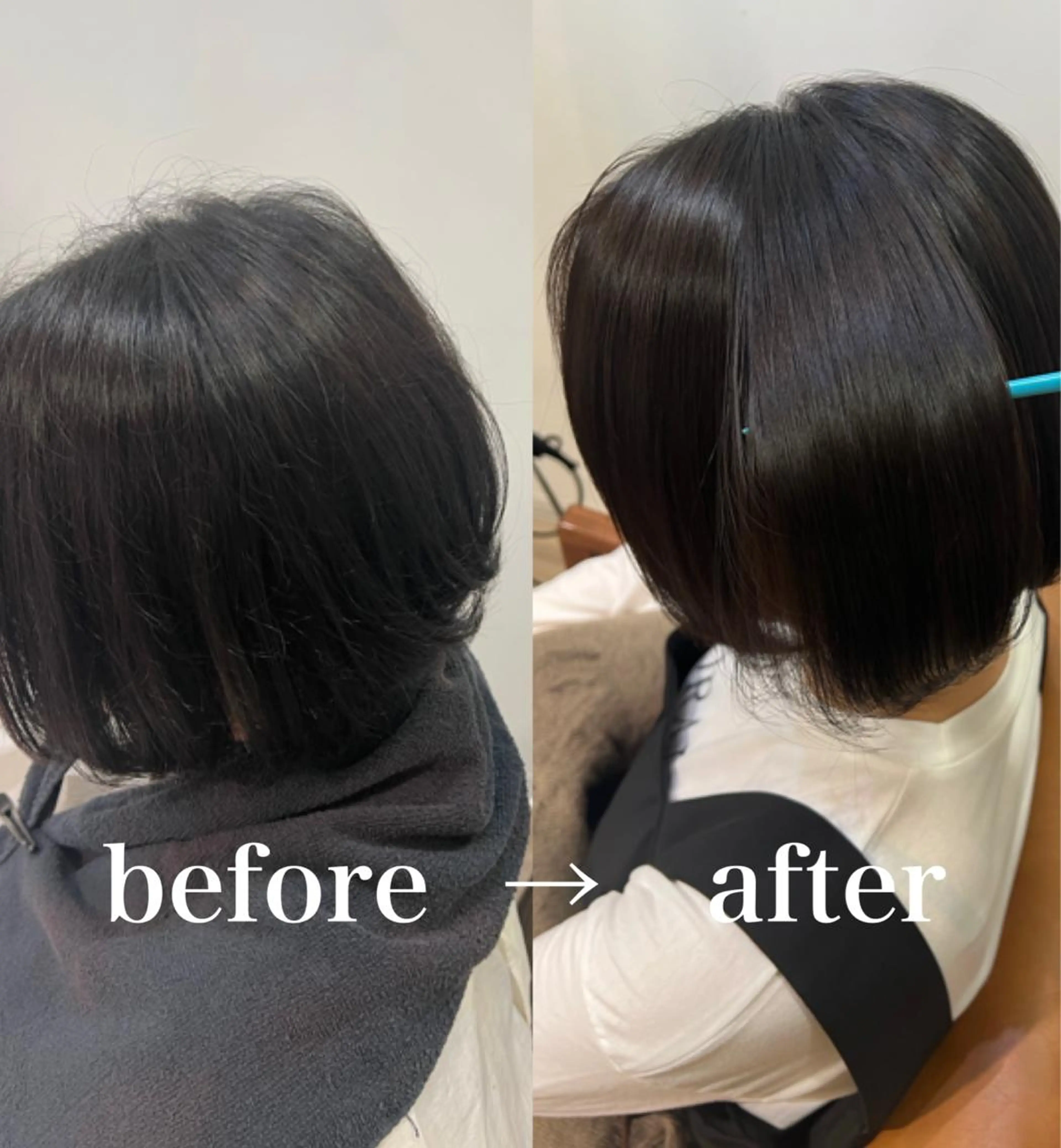 ショート パーマ ストレートパーマ アトリエNew York三ノ輪店所属・miku 三ノ輪のヘアスタイル