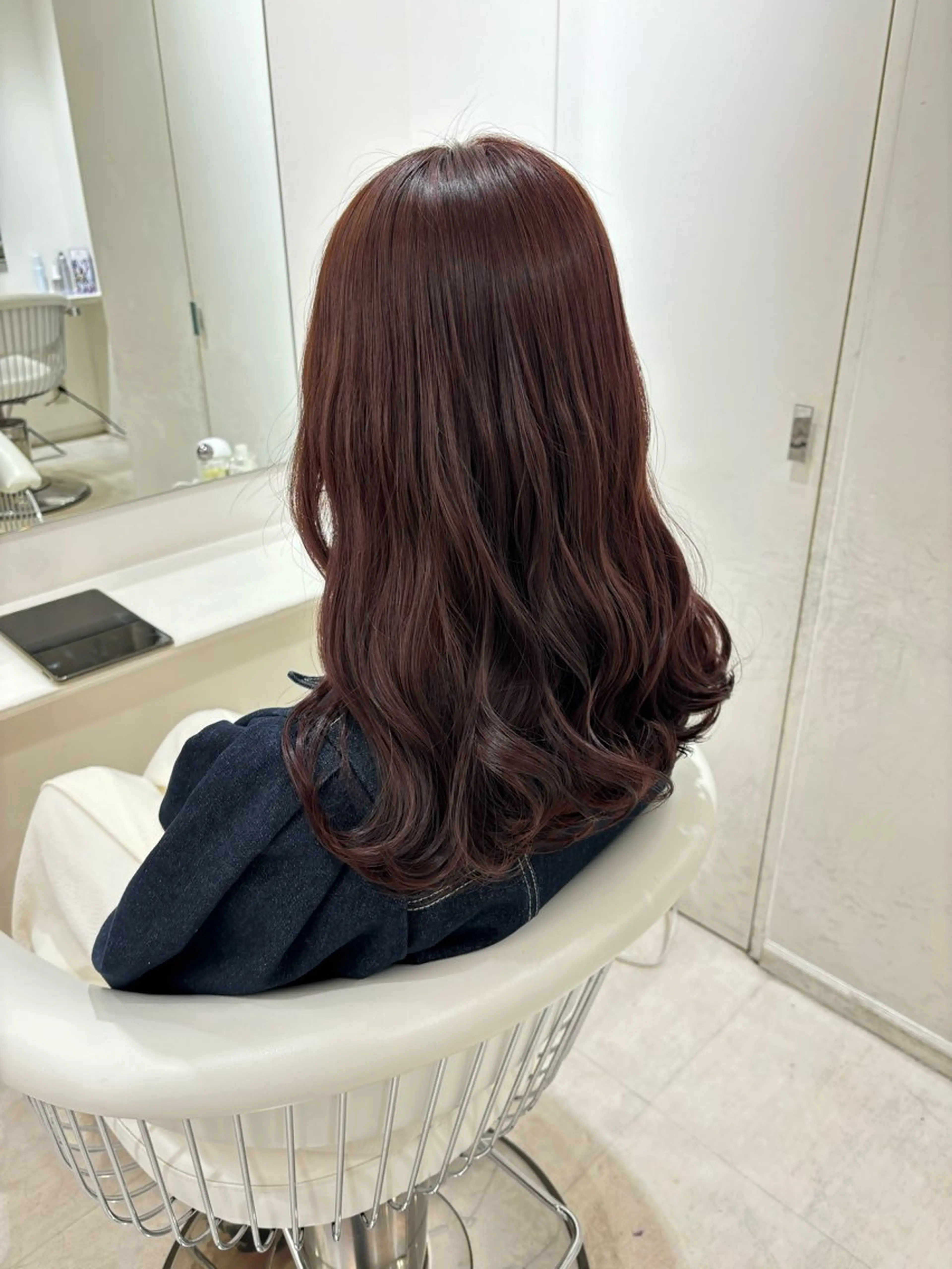 セミロング カラー ParveMix 岡本えりかのヘアスタイル
