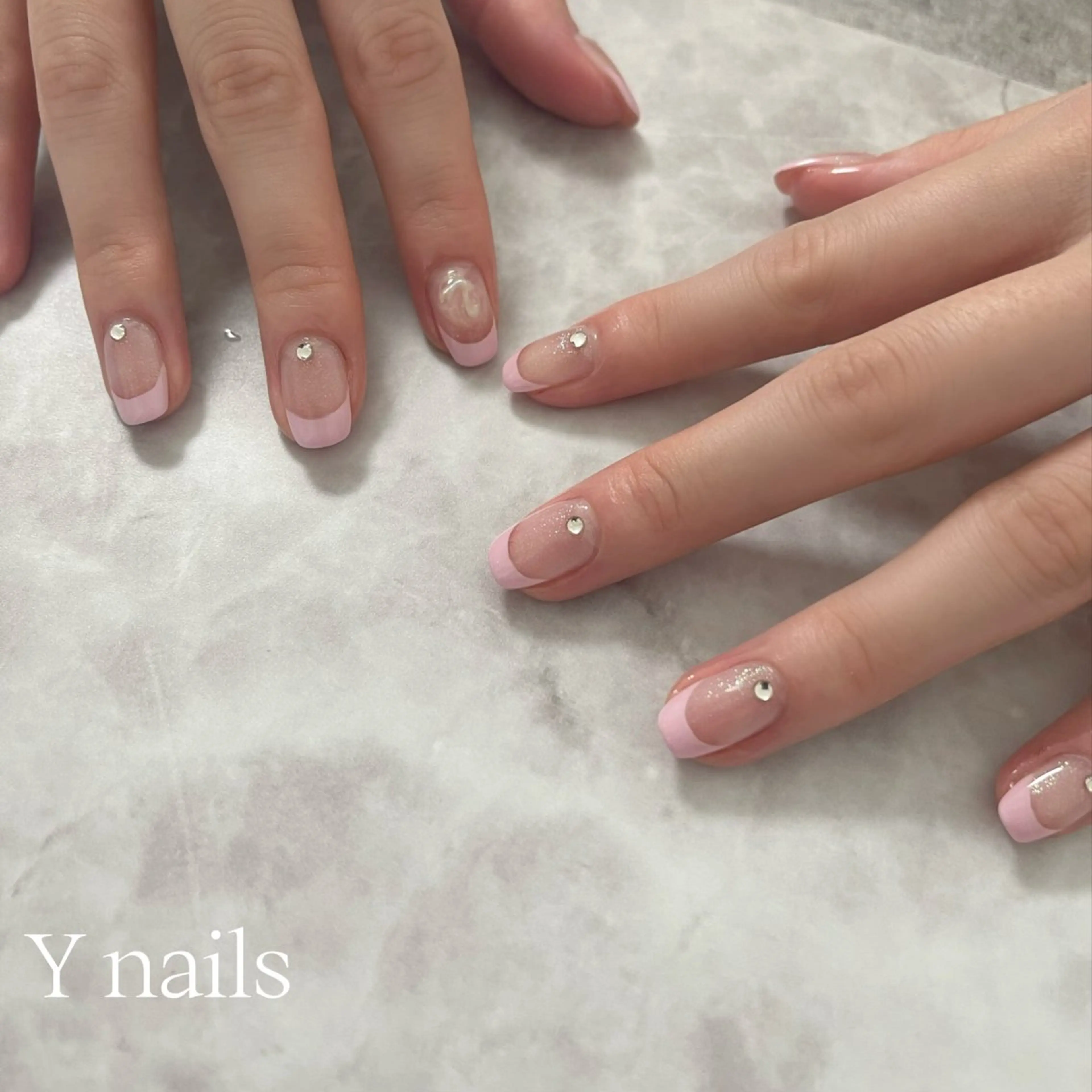 ネイル ストーンネイル ハンドネイル 桜井 Y nailsのネイルデザイン