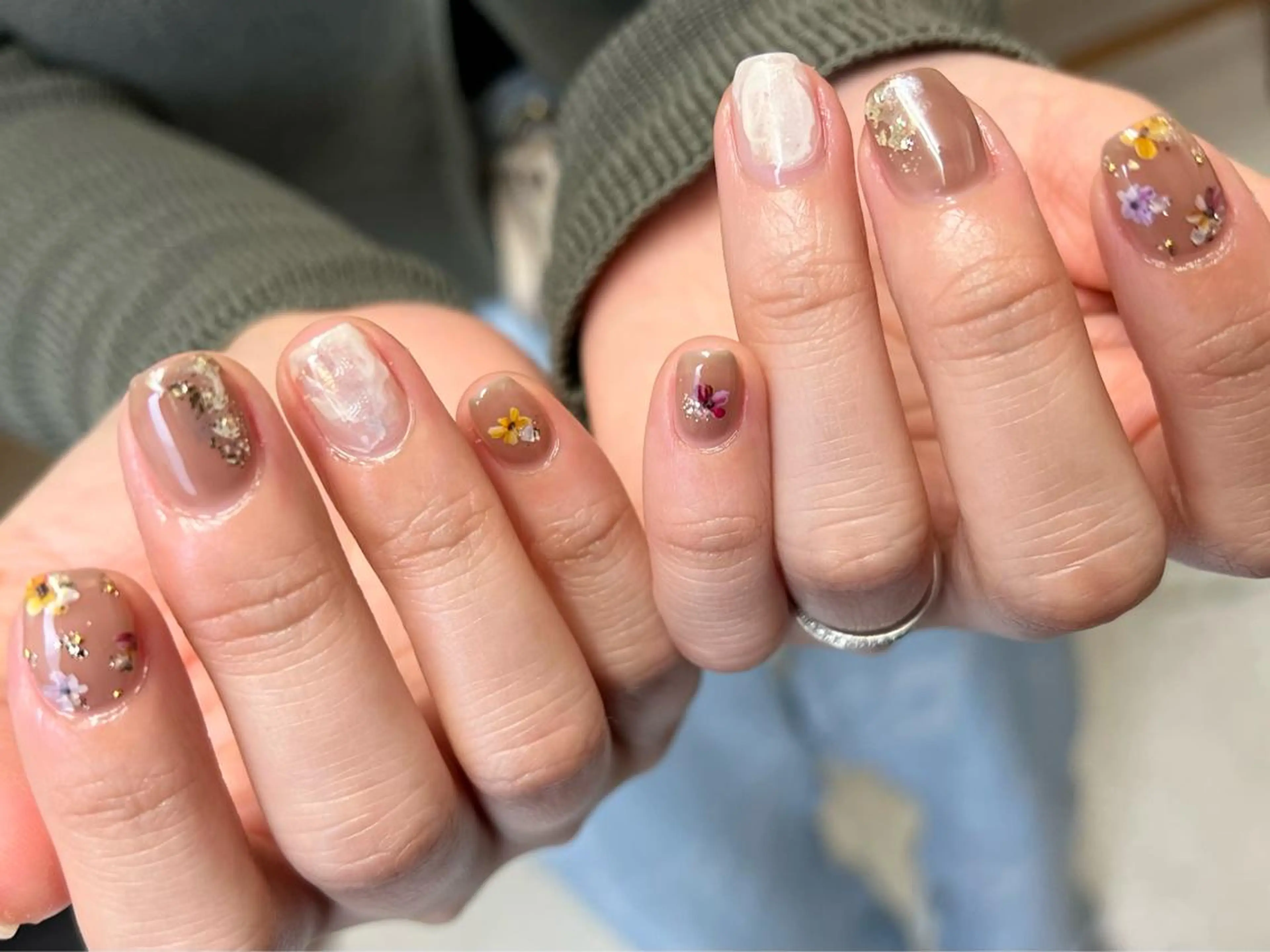 ネイル fumina 💚💛のネイルデザイン