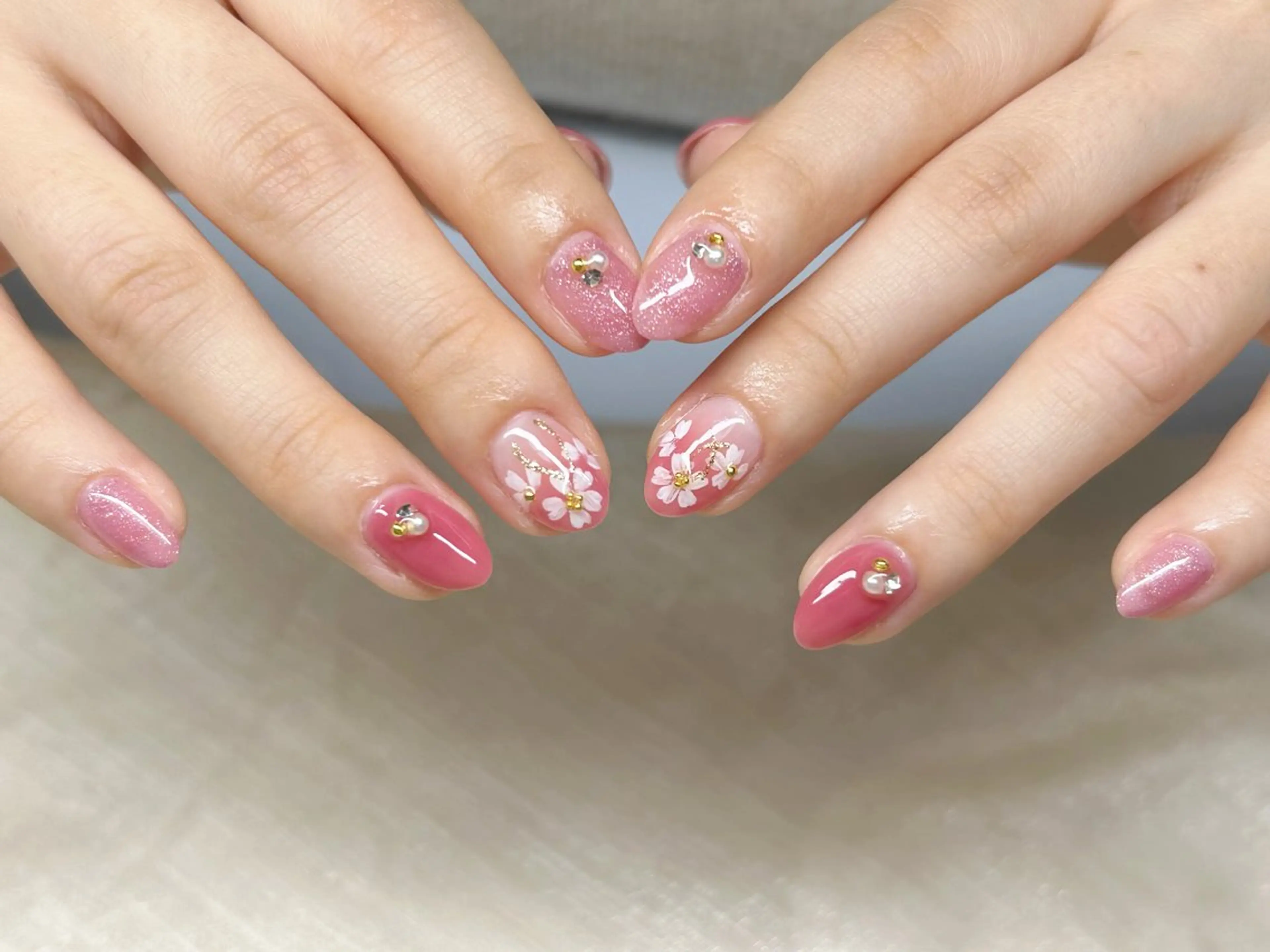 ネイル アートネイル 成人式 長さ出し フットネイル マグネットネイル ハンドネイル Lino Nailのネイルデザイン