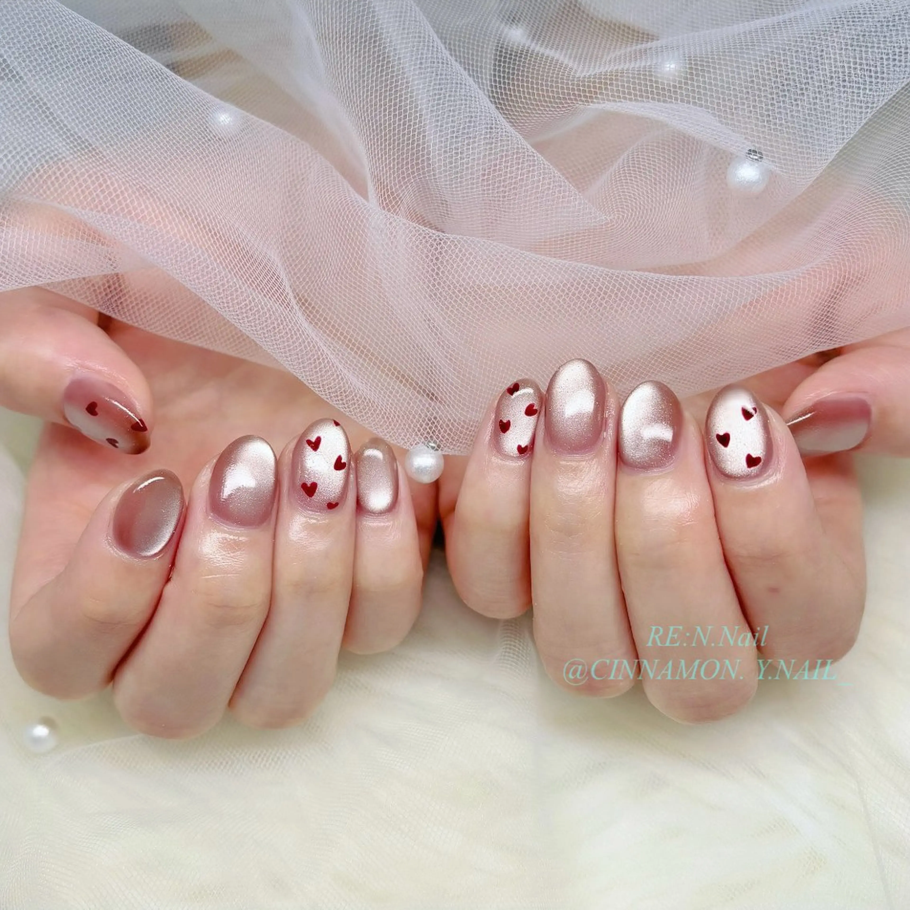 ネイル アートネイル ハンドネイル Yuna🩵 RE:N.Nailのネイルデザイン