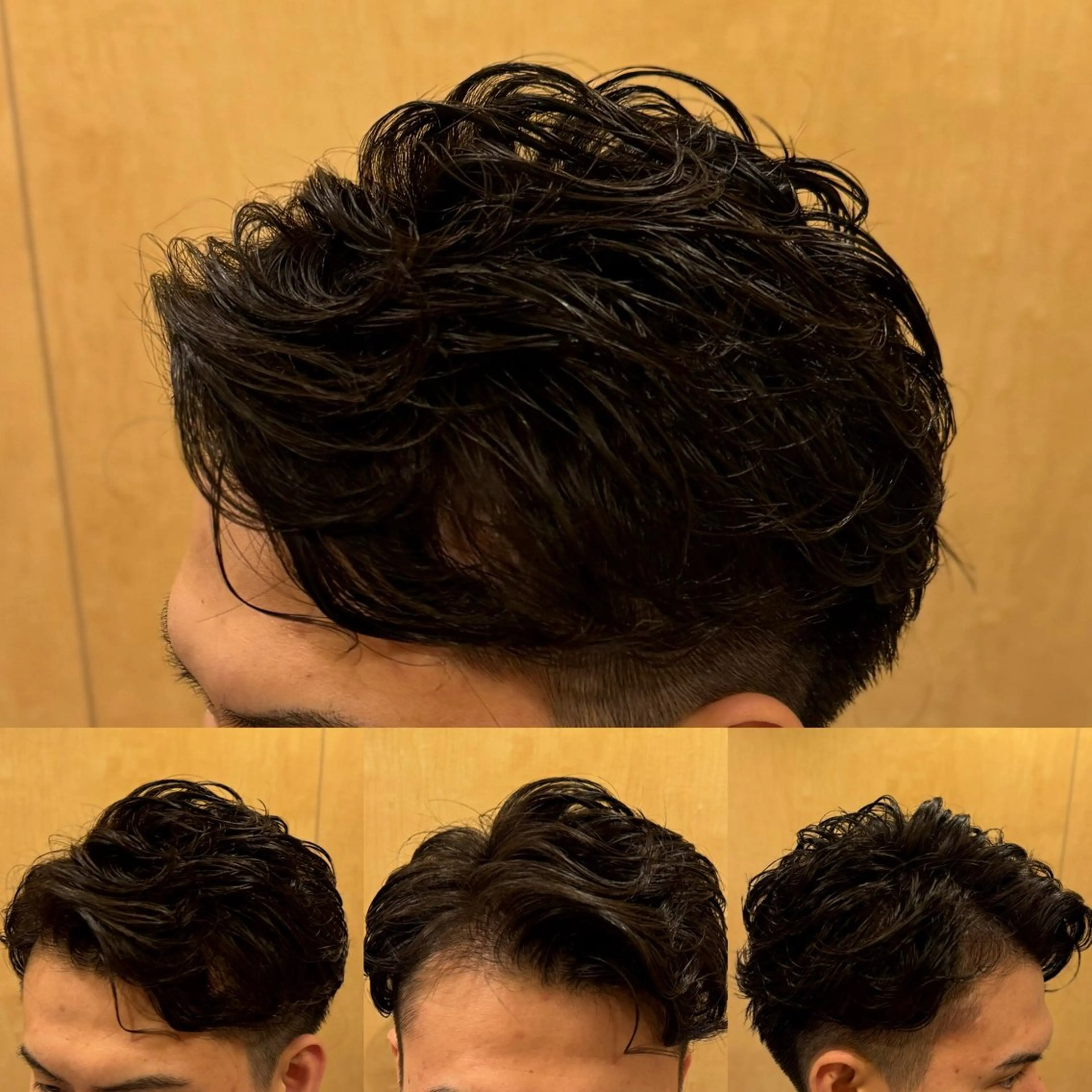 パーマ メンズ ビジネス メンズパーマ 阿賀 佑季のヘアスタイル