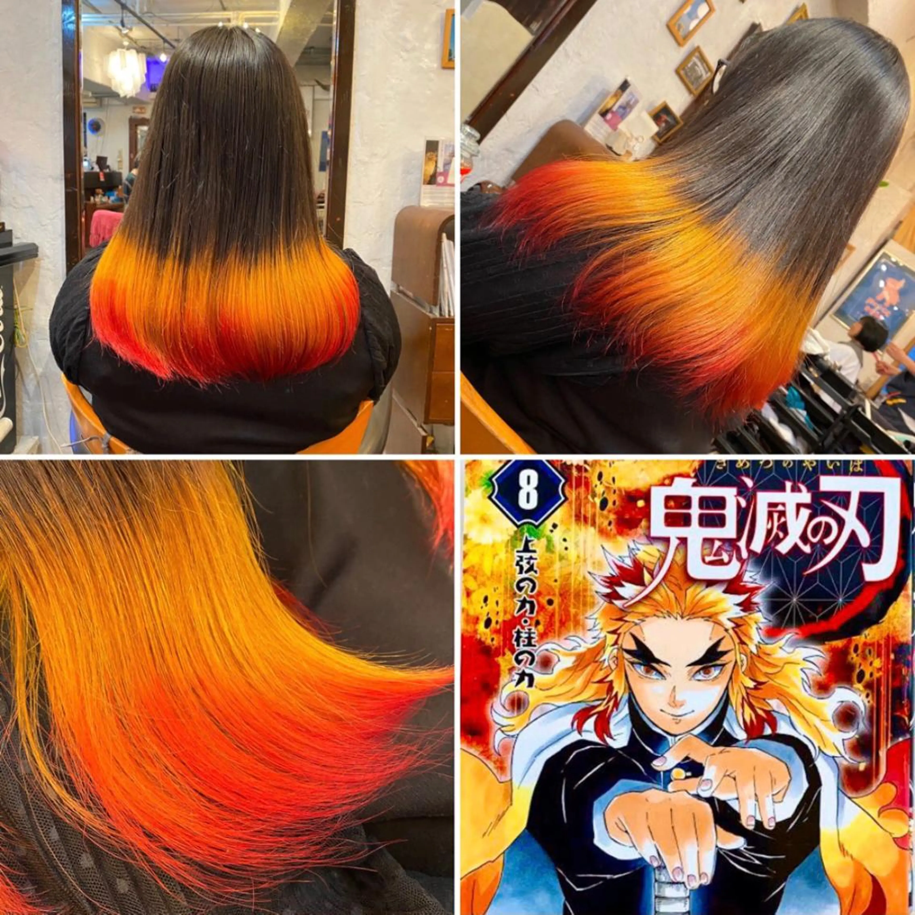 セミロング カラー グラデーションカラー "PEPPU "所属・派手髪、ハイトーン ショートヘアShinのヘアスタイル