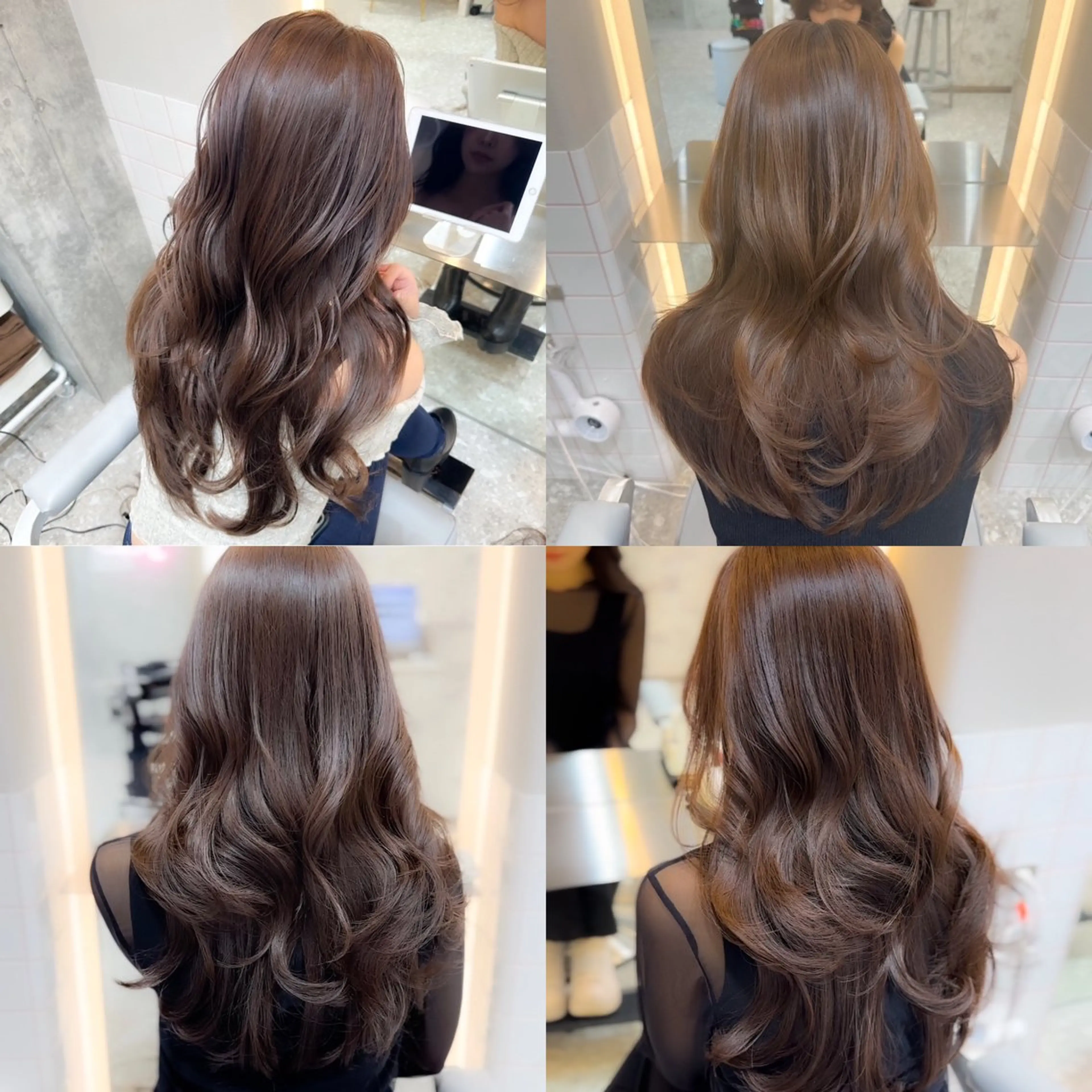 セミロング カラー ヘアカラー トリートメント 新宿/韓国風レイヤー 髪質改善/渋谷直樹のヘアスタイル