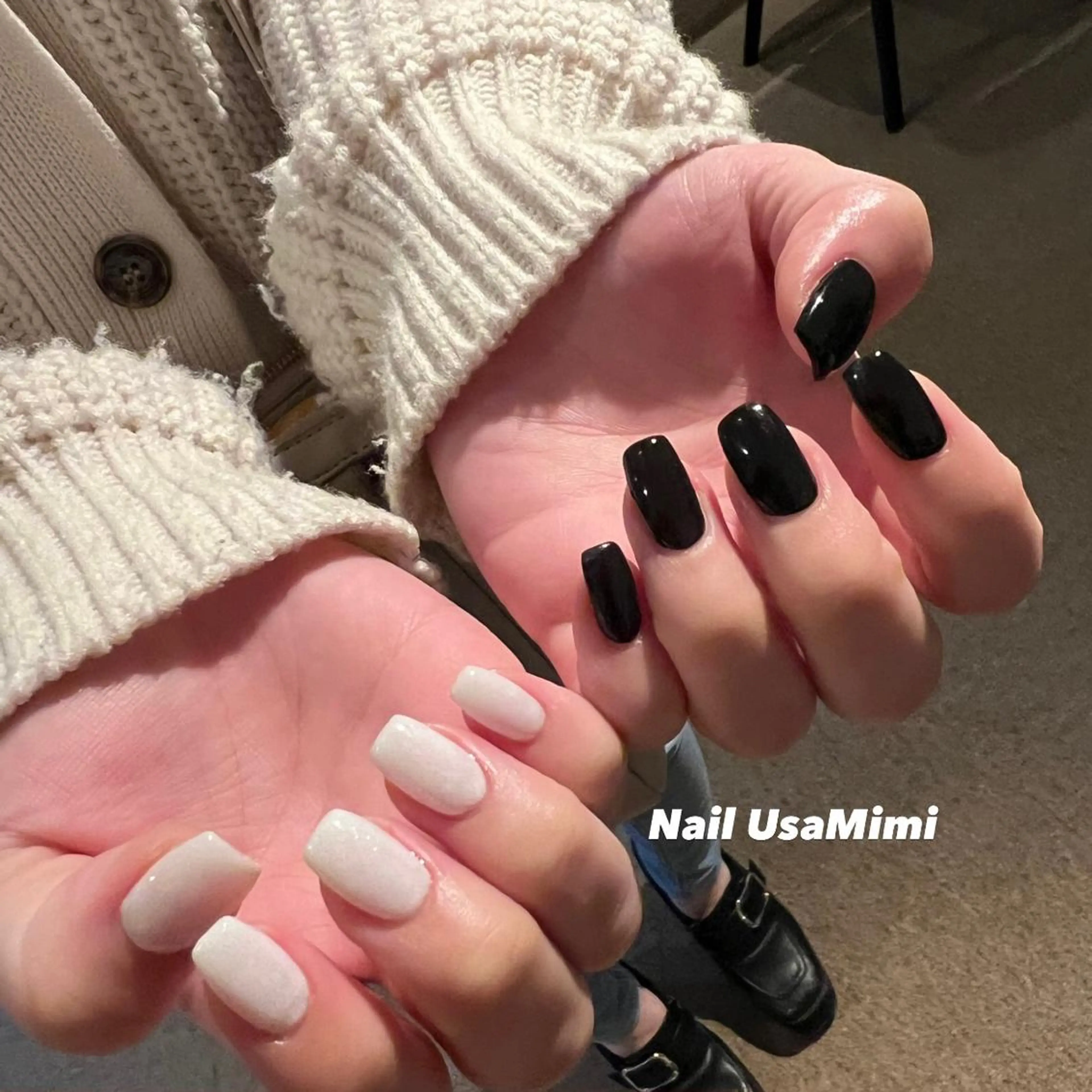 ネイル クリアネイル フットネイル ジェルネイル マグネットネイル 持ち込み 本町ネイルNail UsaMimiのネイルデザイン