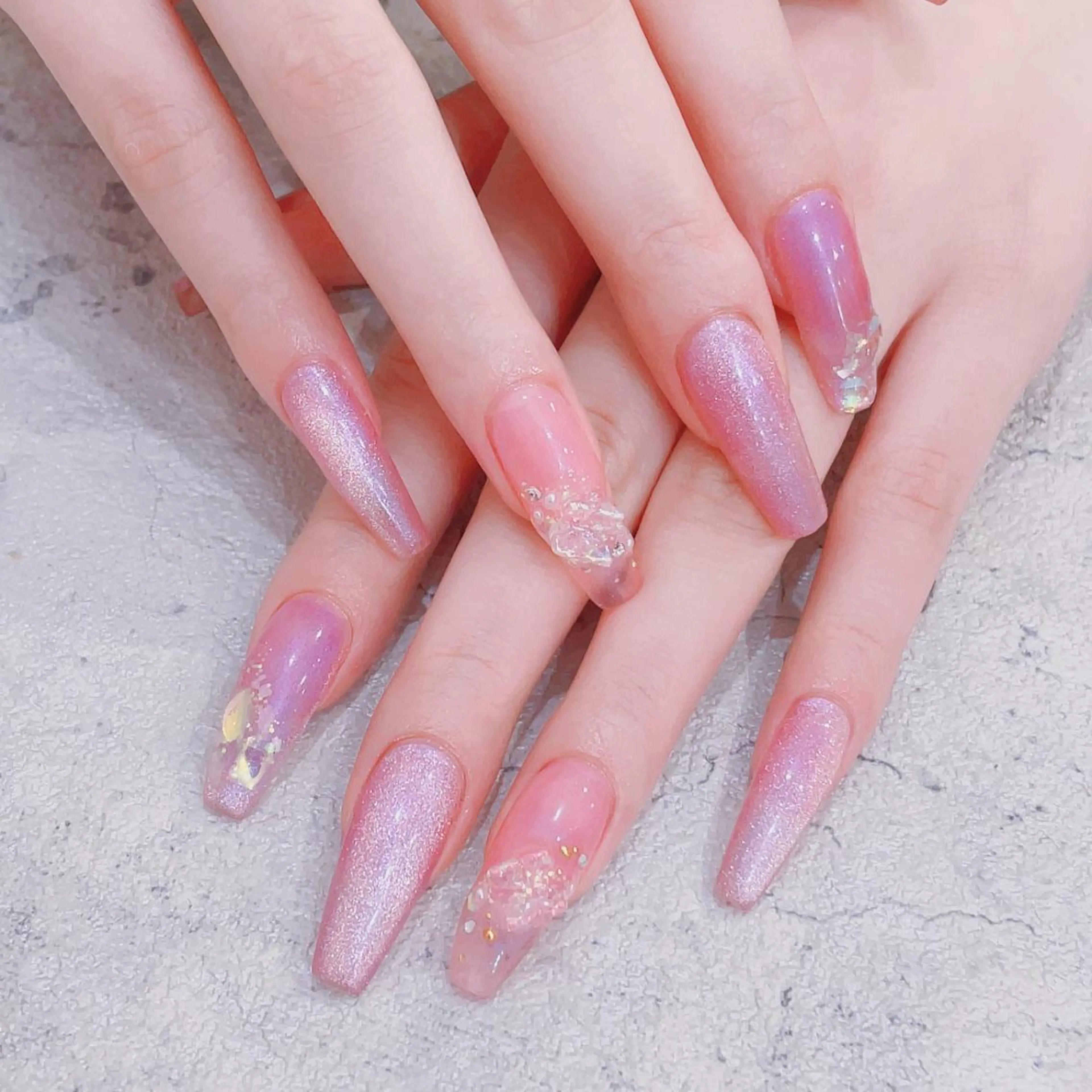 ロング ネイル ハンドネイル cho nailのネイルデザイン