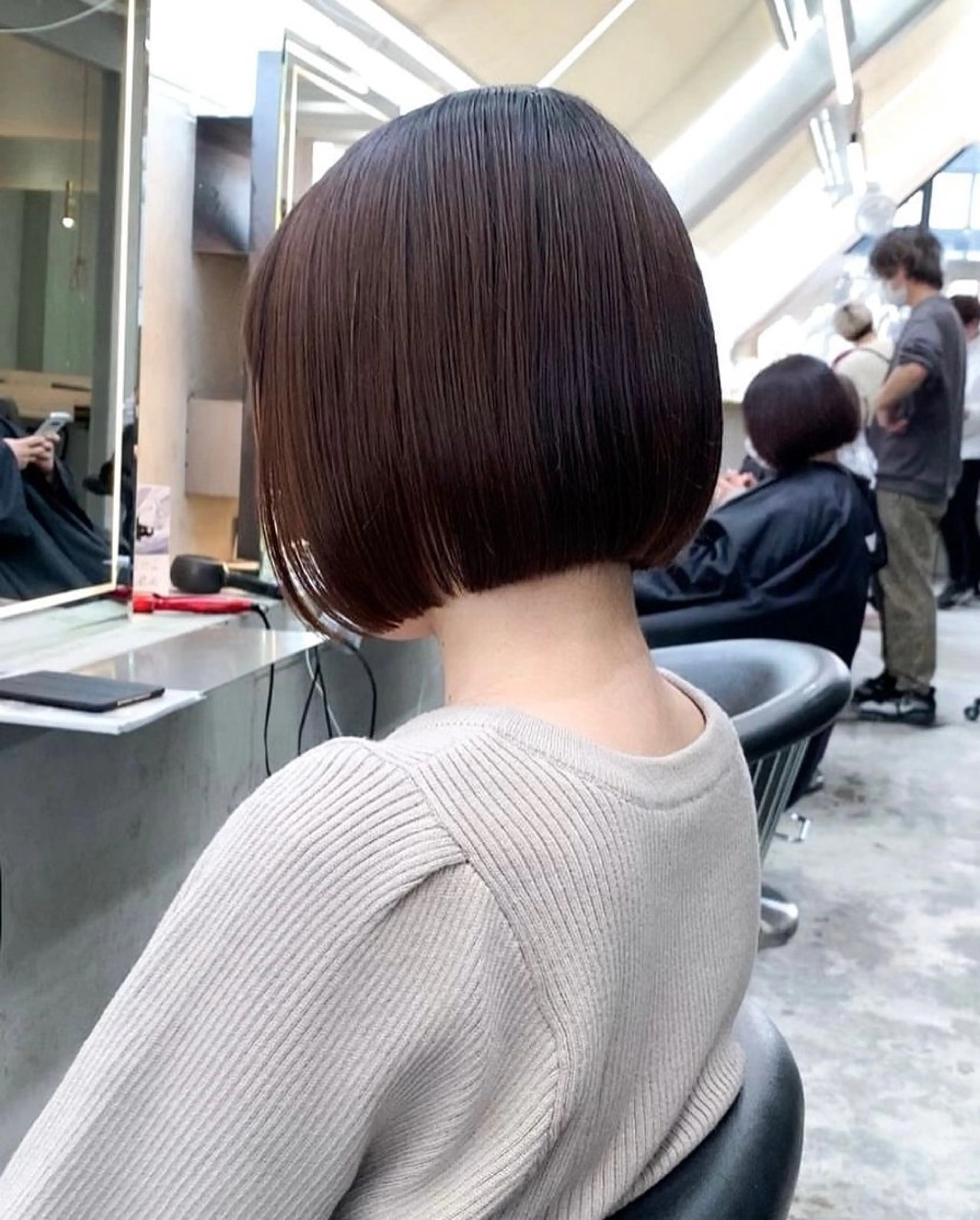 ミディアム ヘアカラー トリートメント 🎟くびれヘア/ボブ 髪質改善/ユイのヘアスタイル