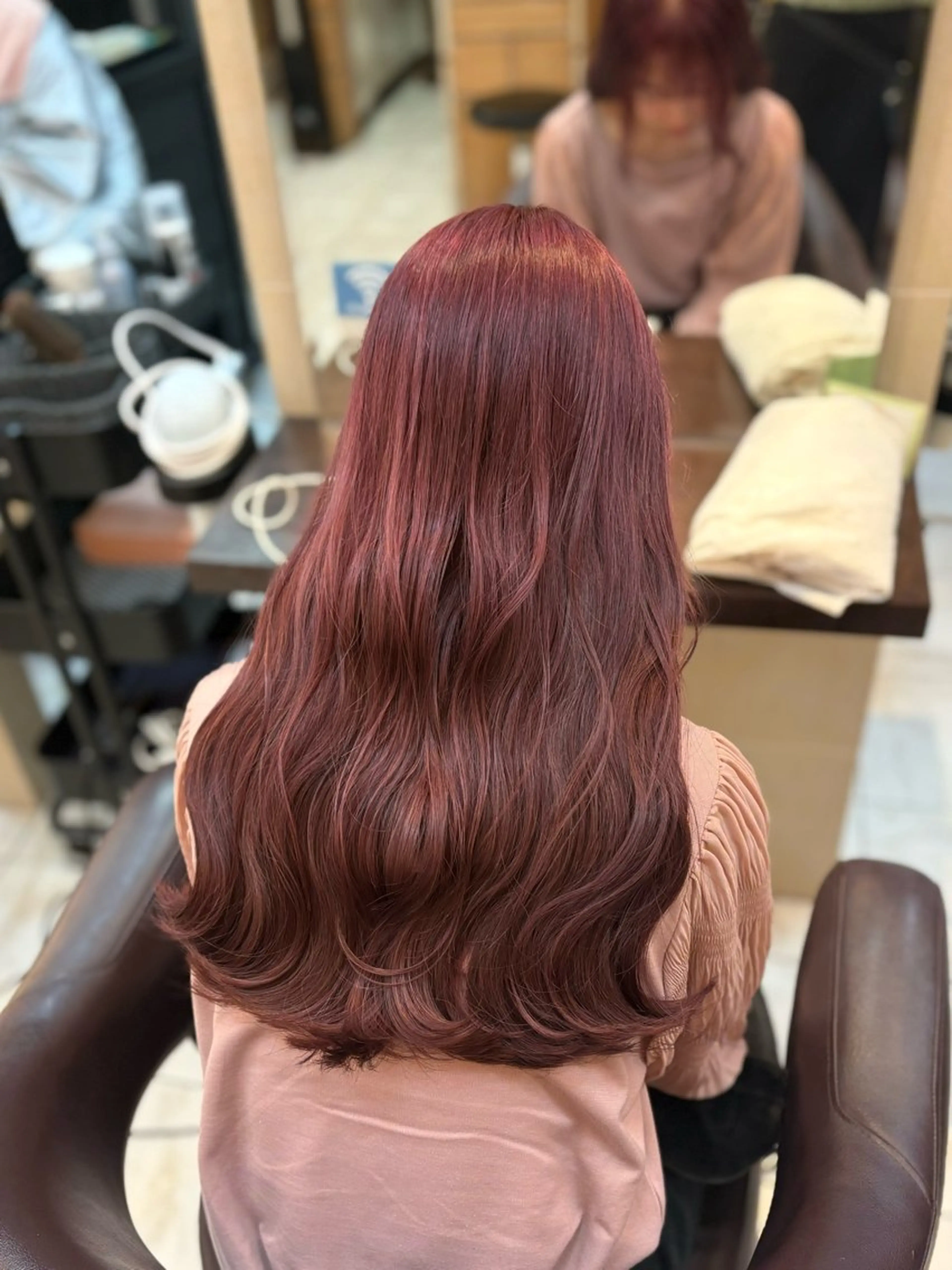 ロング カラー ブリーチ ラベンダーカラー オレンジ ピンクカラー ピンクラベンダー 🎀透明感カラー 🐈ナズナのヘアスタイル