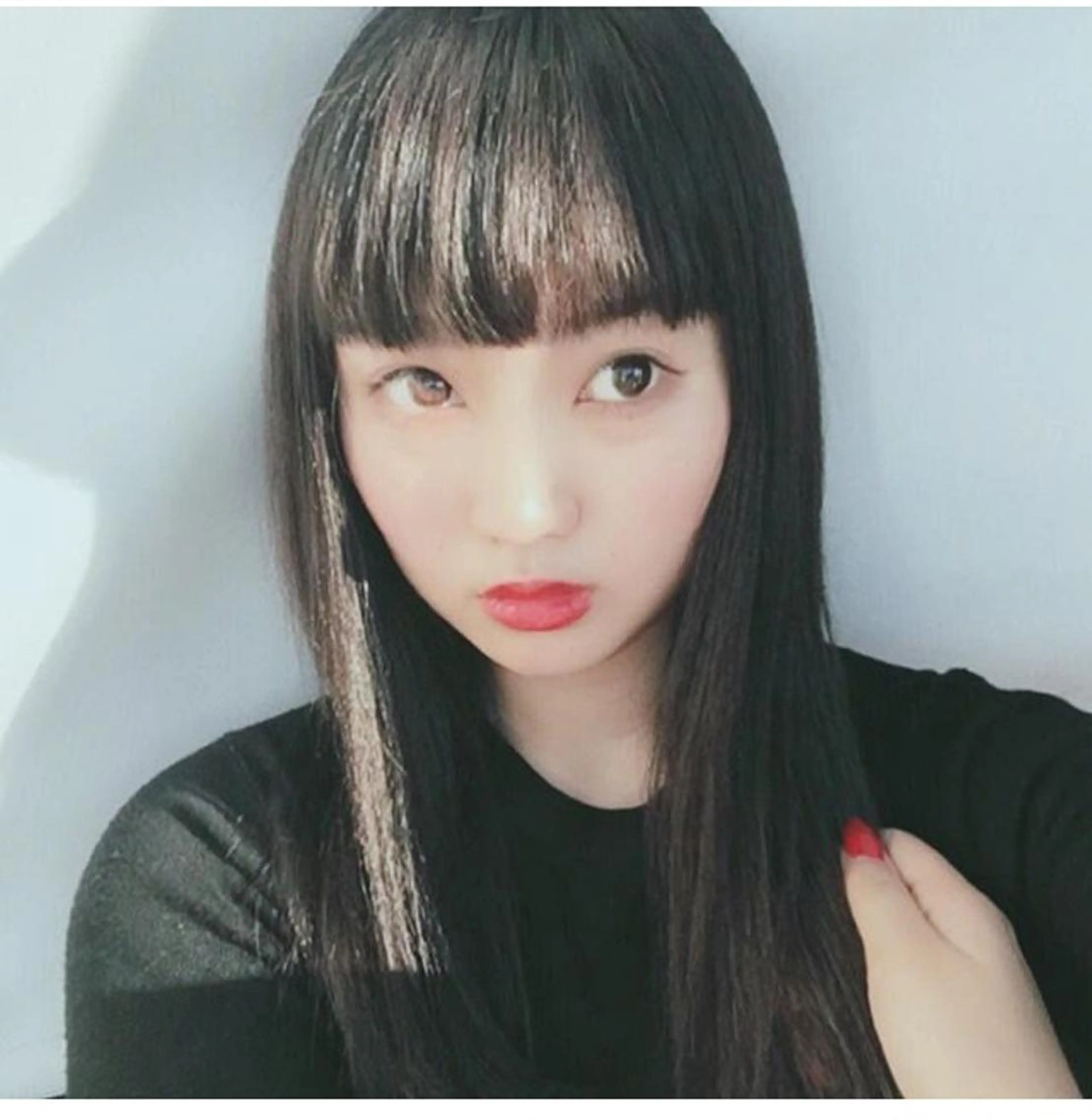 ミディアム ロング カラー パーマ 黒髪 ワイドバング ストレートパーマ ヘアカラー トリートメント la fith所属・rico_by ヘアとアイブロウのヘアスタイル