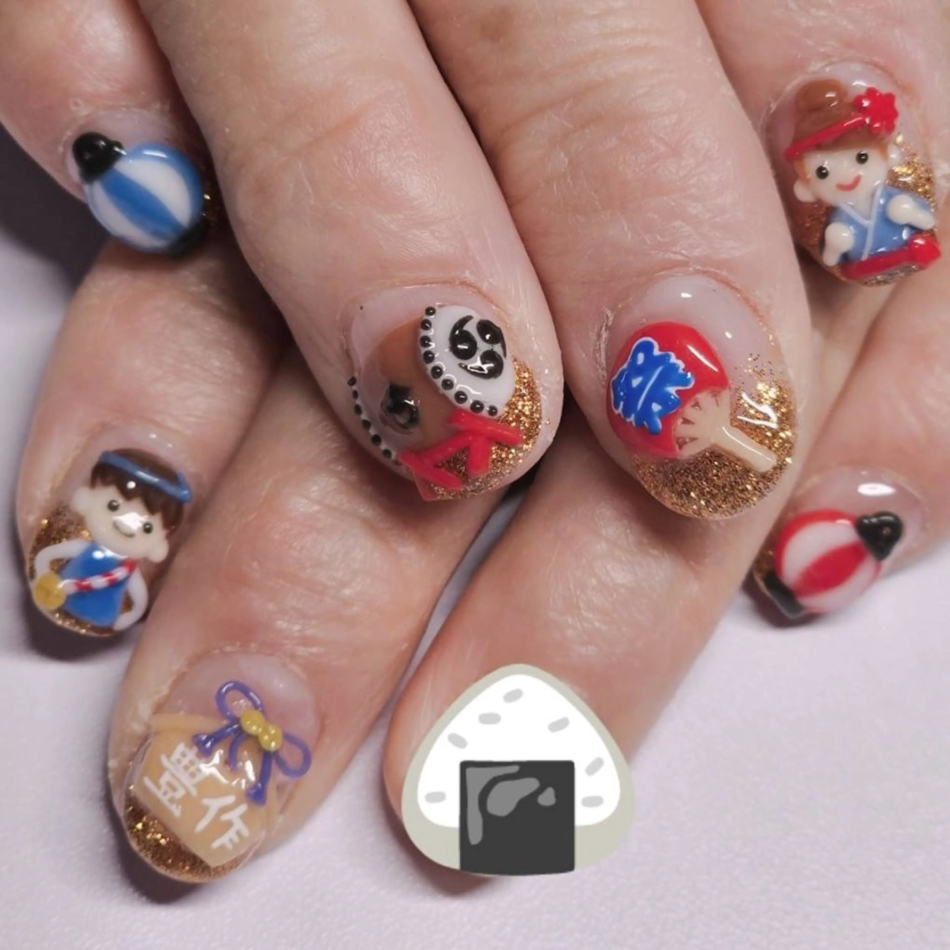 ネイル アートネイル ブラウン グラデーション ラメ(グリッター) ハンドネイル よしだ ひろきのネイルデザイン