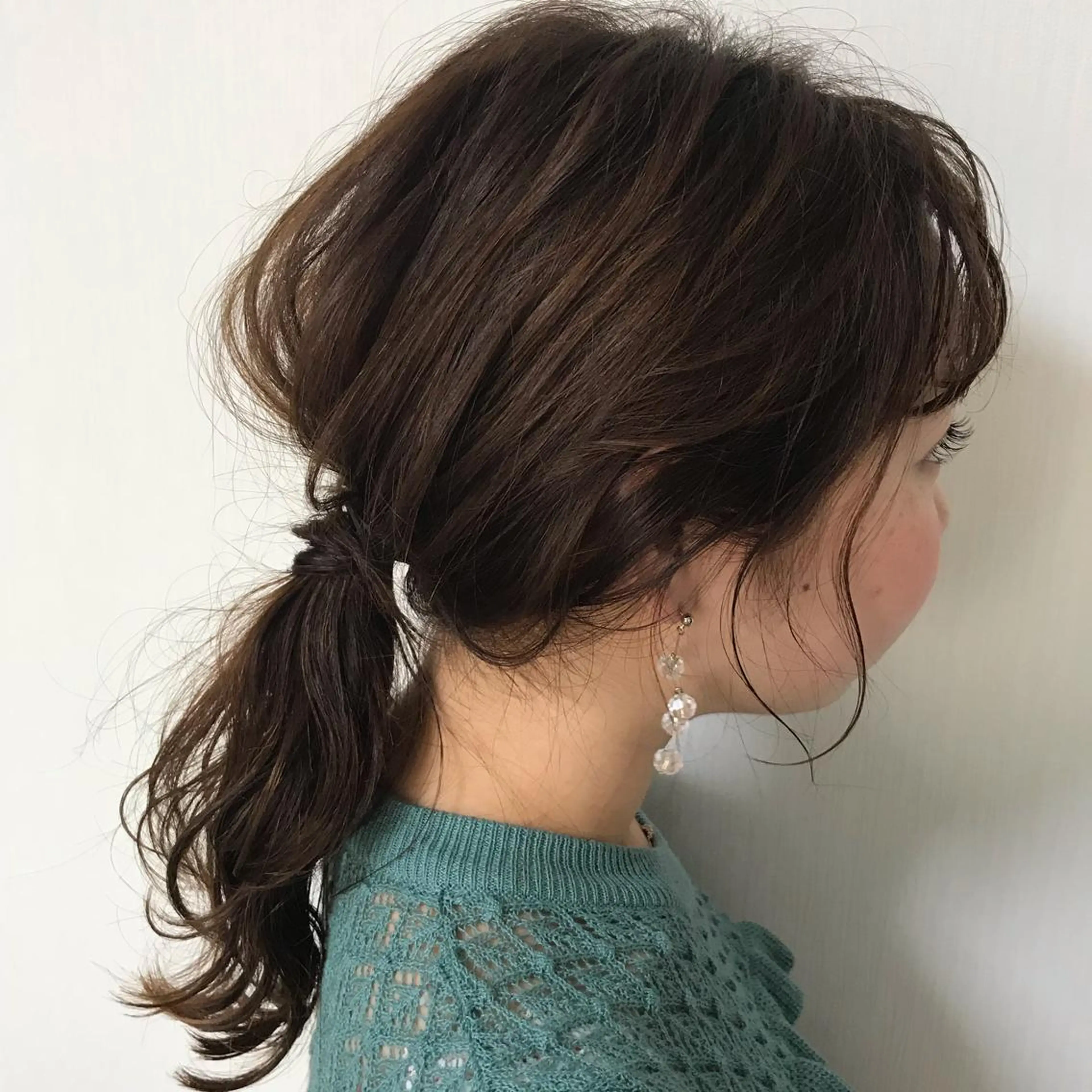 セミロング ヘアアレンジ 河田 海陽のヘアスタイル