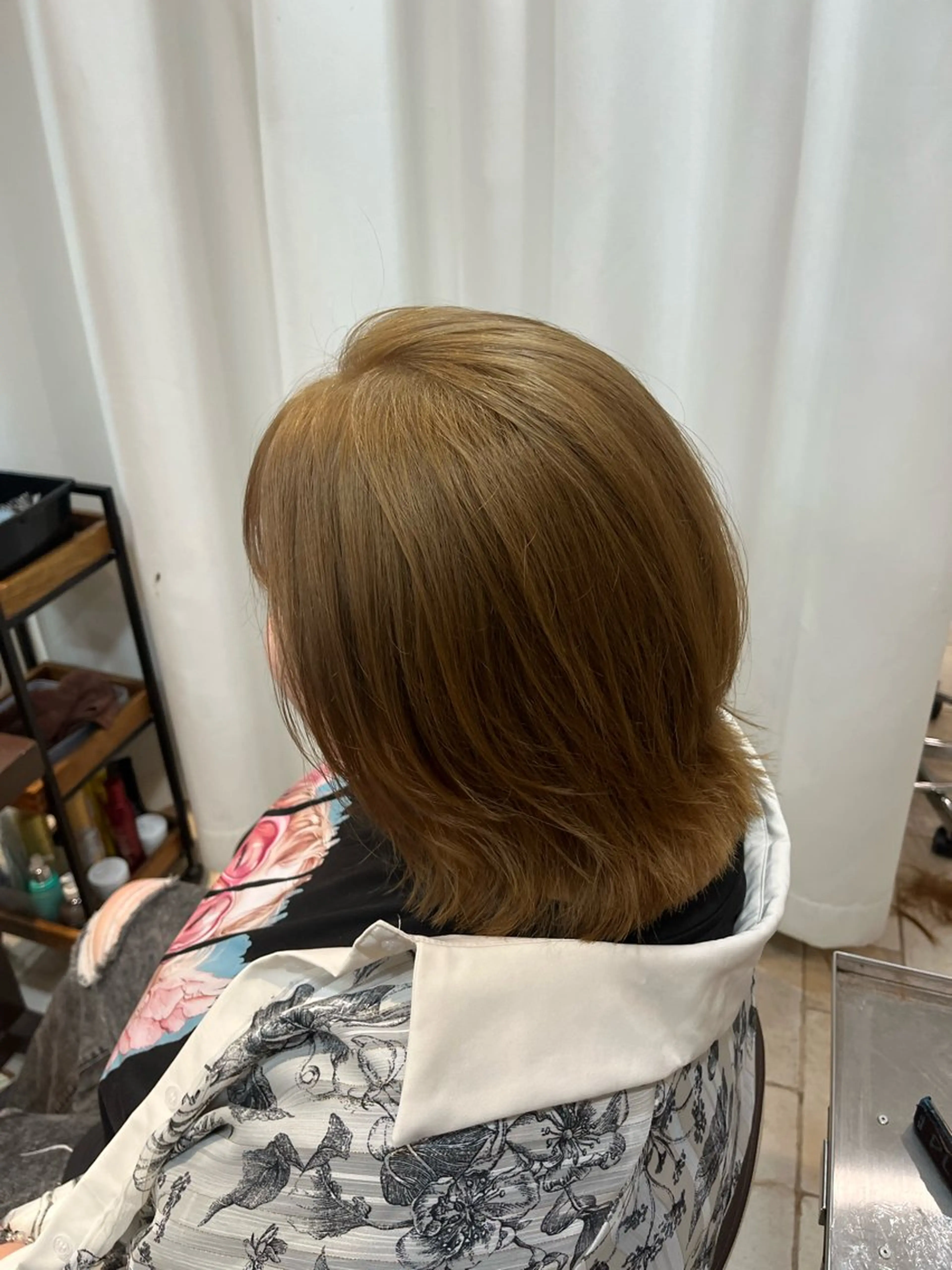 ミディアム カット ヘアカラー 大人透明感艶カラー 寺田稜のヘアスタイル