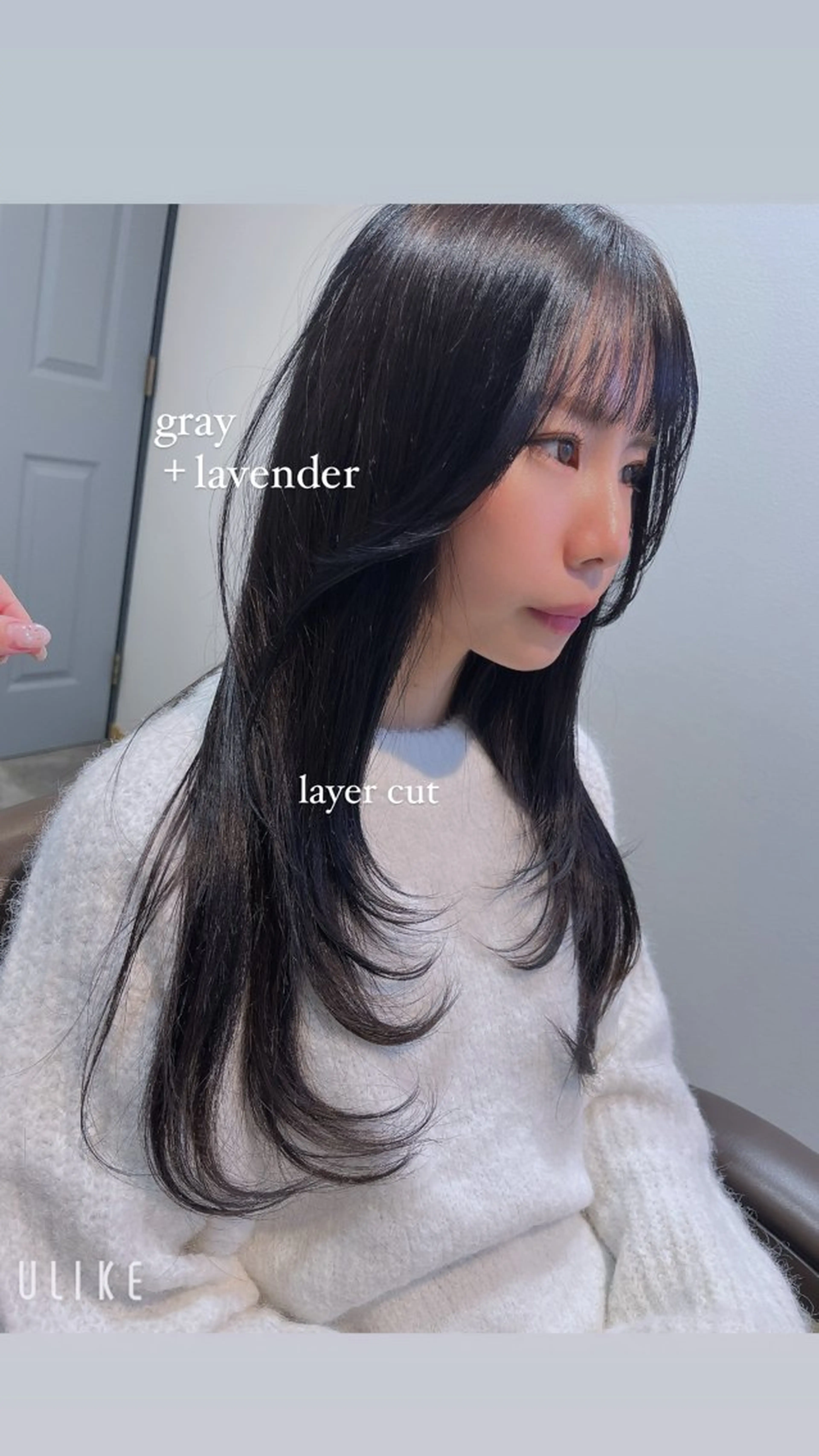 ロング カット ヘアカラー トリートメント 緒方 つばさのヘアスタイル
