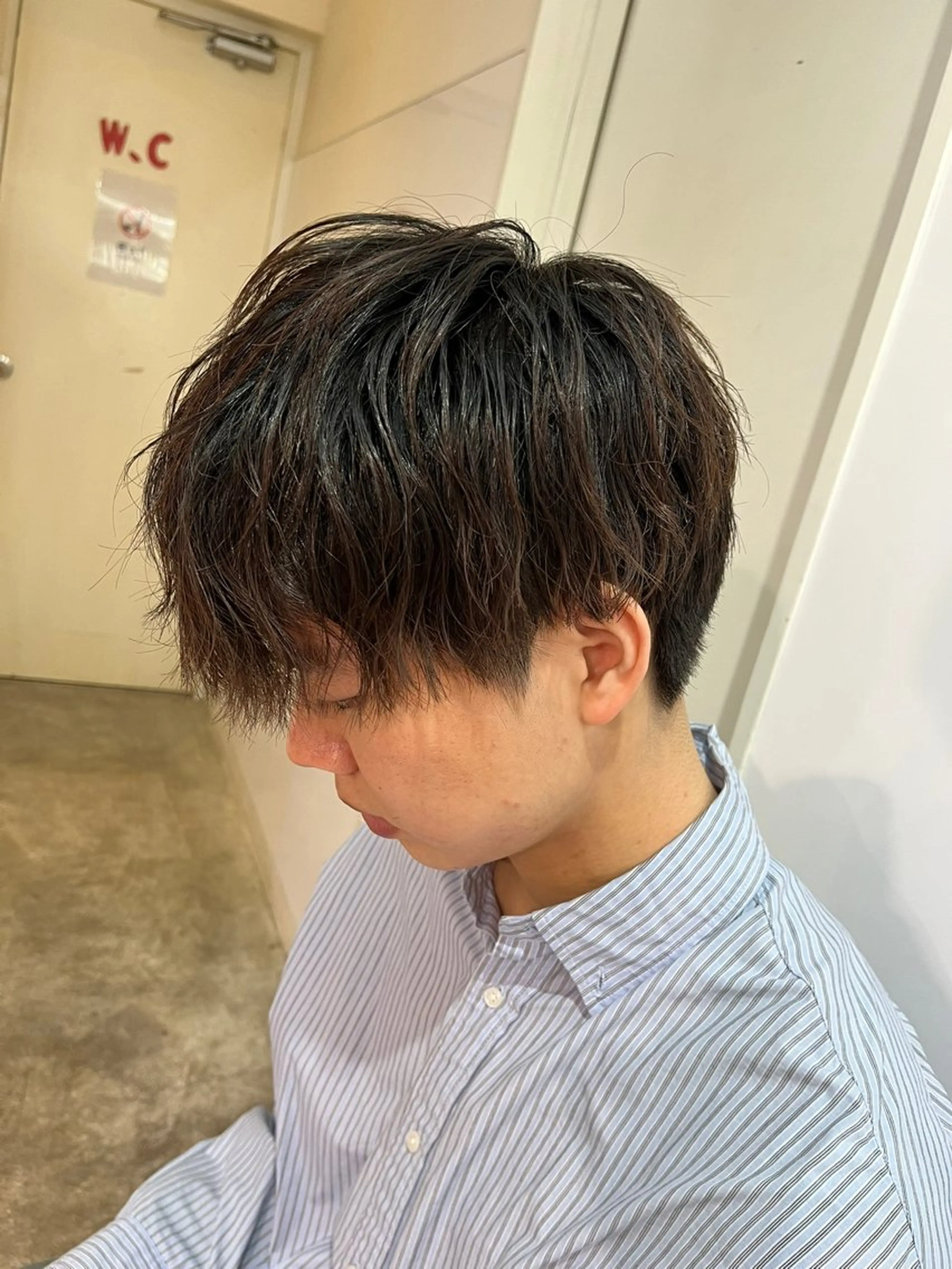 🌙【残り2名限定価格‼️】メンズマッシュorセンターパートカット+スパイラルパーマの写真