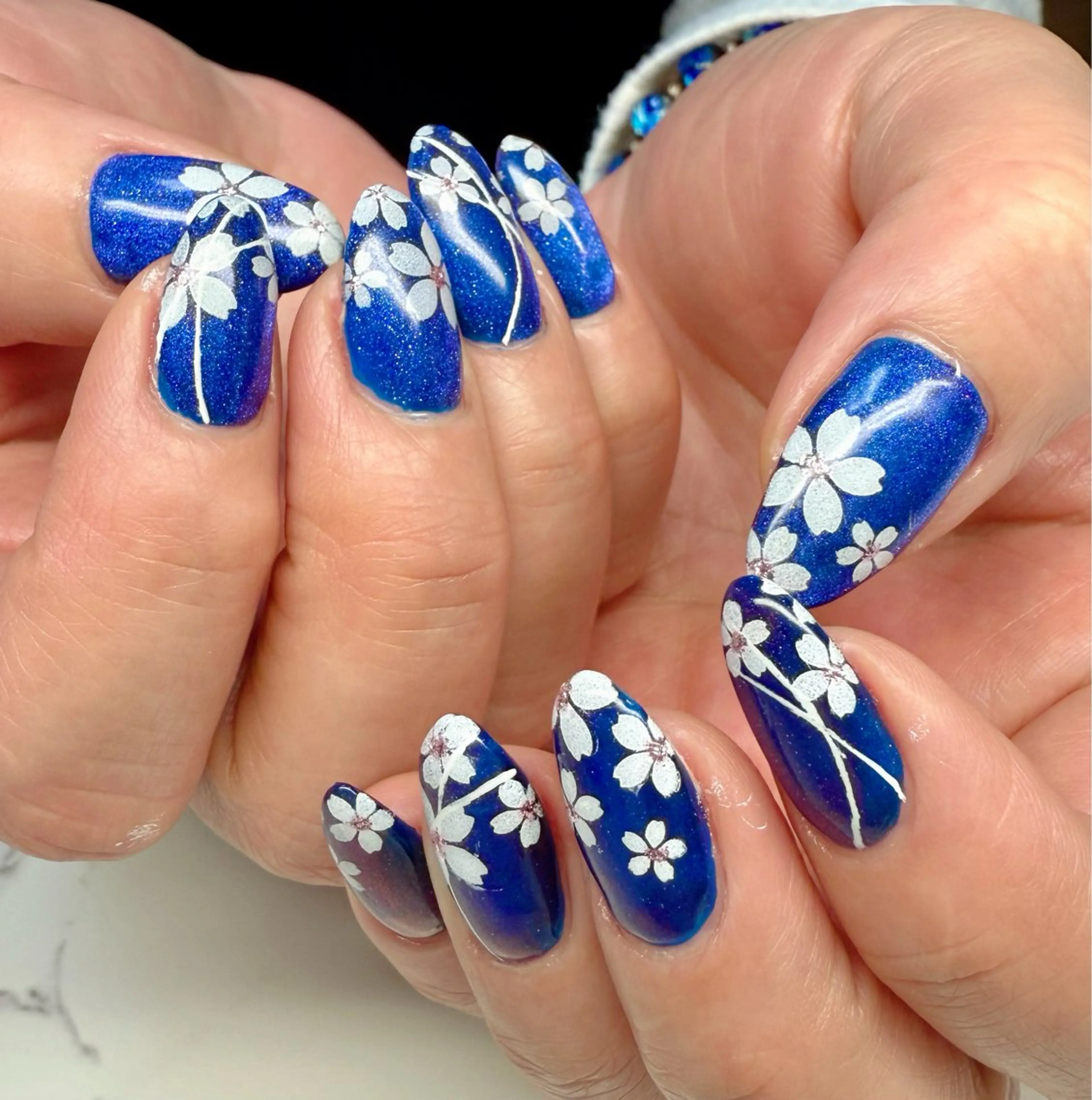 ネイル アートネイル チークネイル フレンチネイル 氷ネイル・うるうるネイル キラキラネイル M.N_ nailのネイルデザイン