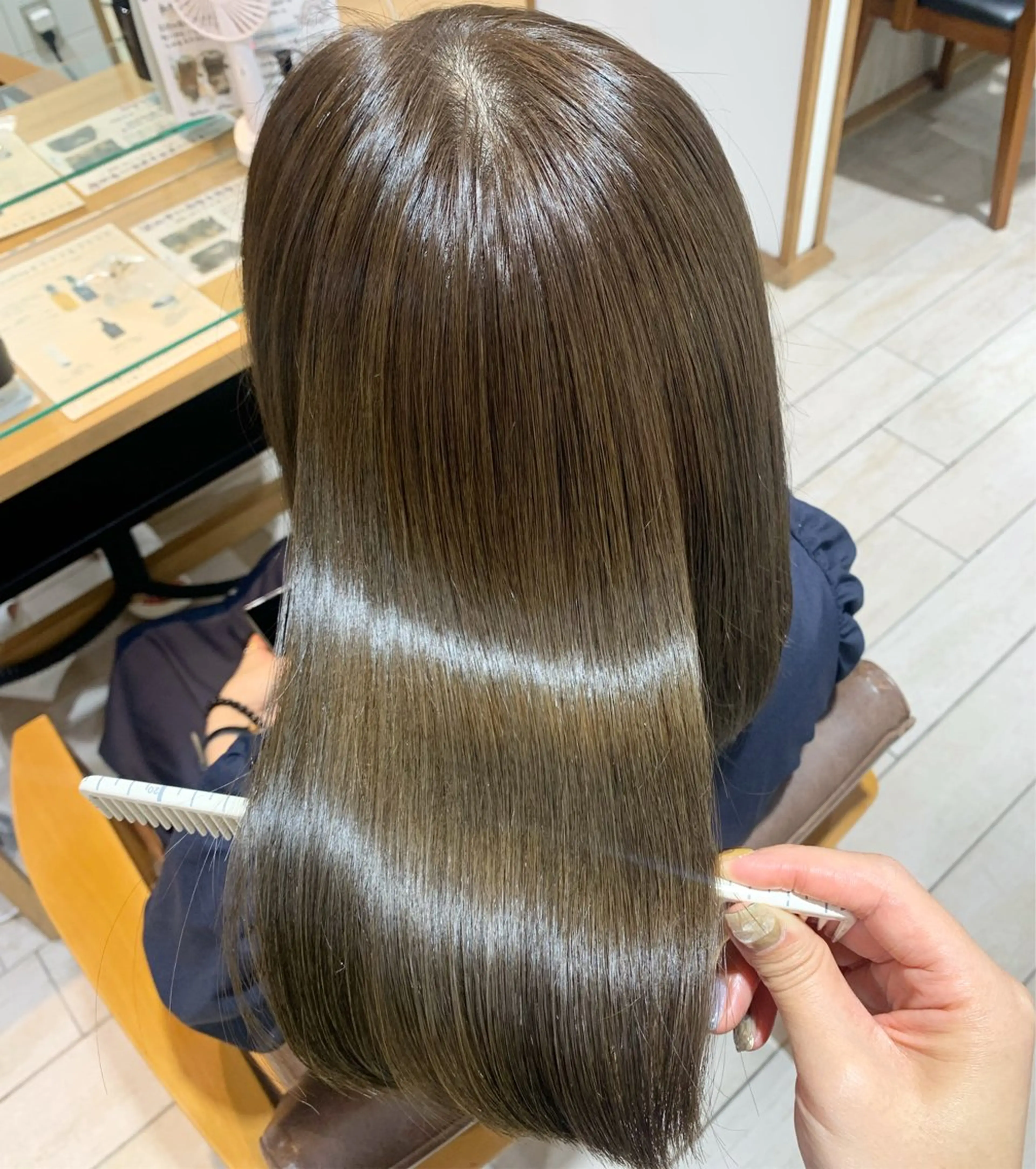 ロング カラー 髪質改善 トリートメント まろやかベージュ／ 大上なおみのヘアスタイル