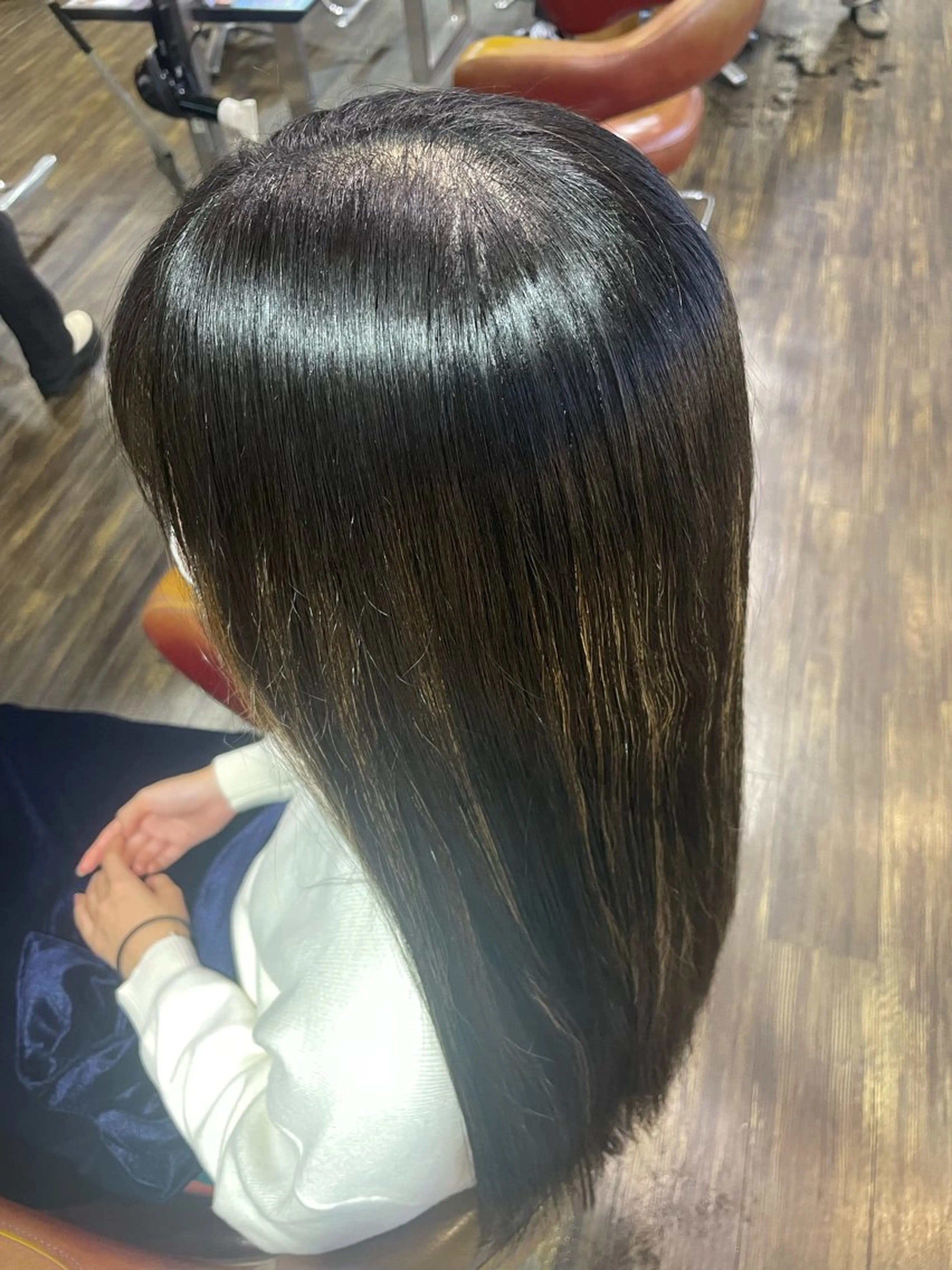 ロング カラー 縮毛矯正 カット 縮毛矯正 佐藤 綾郁のヘアスタイル