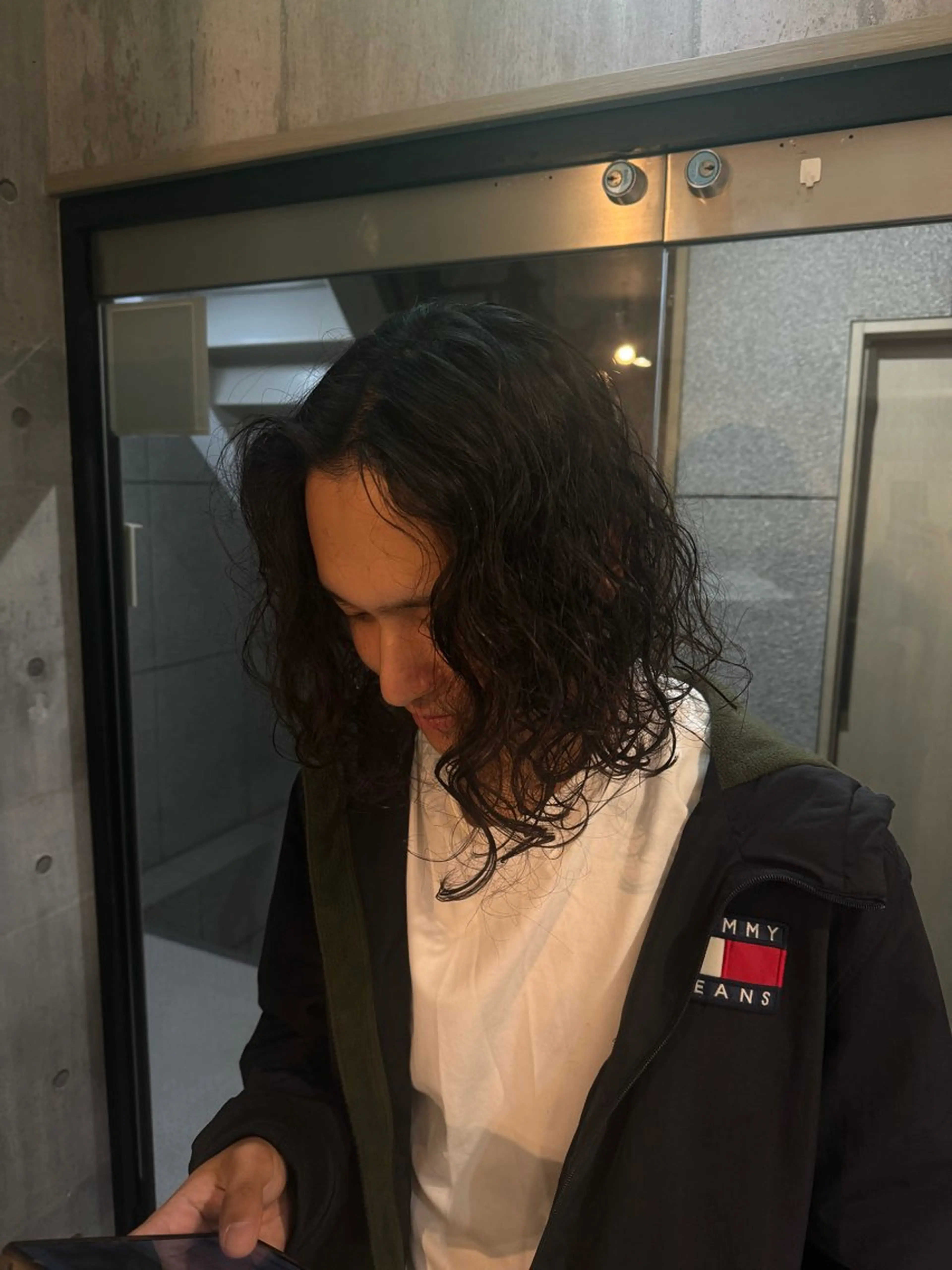 ロング パーマ メンズ カット 坂井 琉生のヘアスタイル