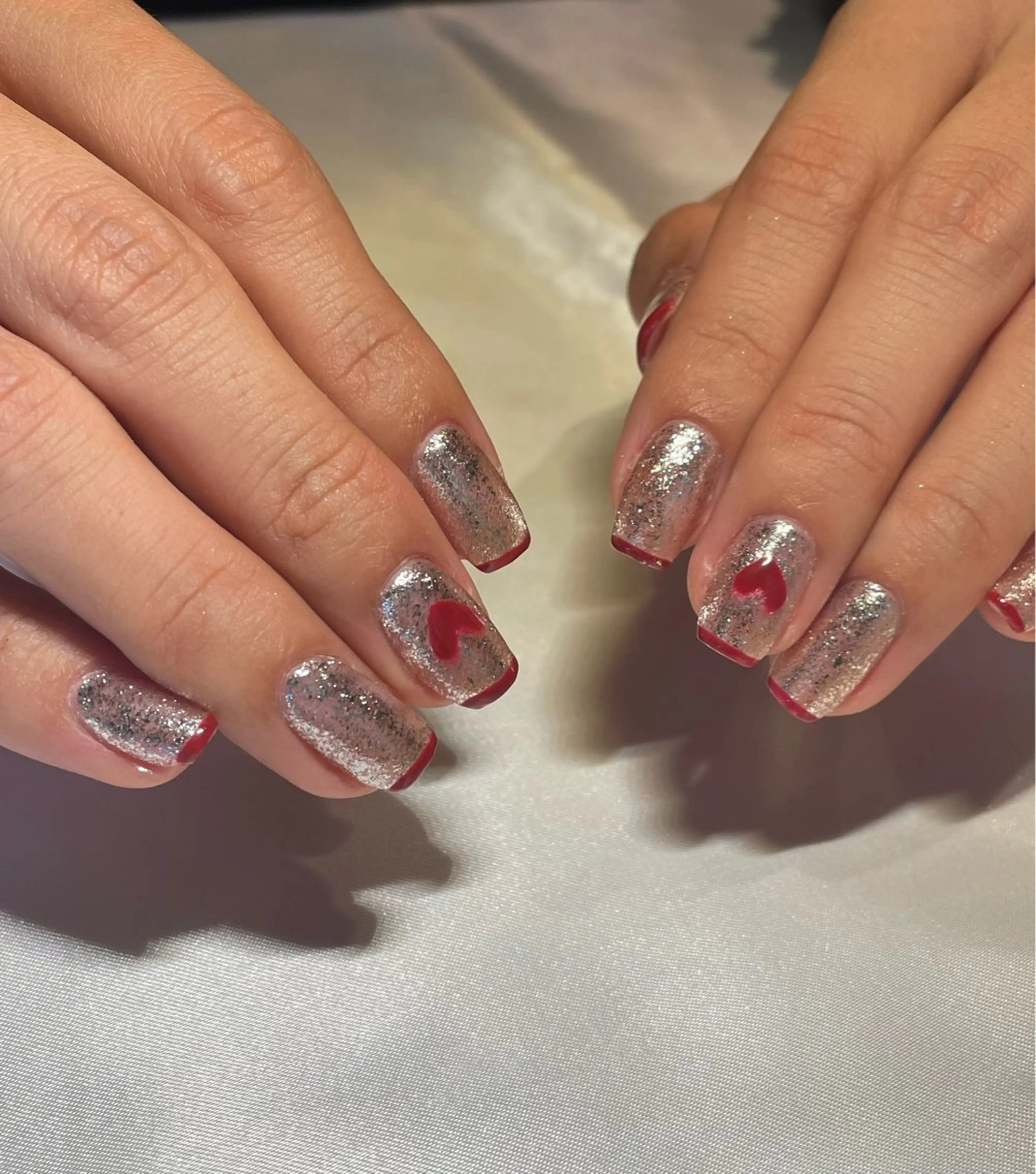 ネイル フレンチネイル ハート ハンドネイル ROPE nail ロペネイルのネイルデザイン