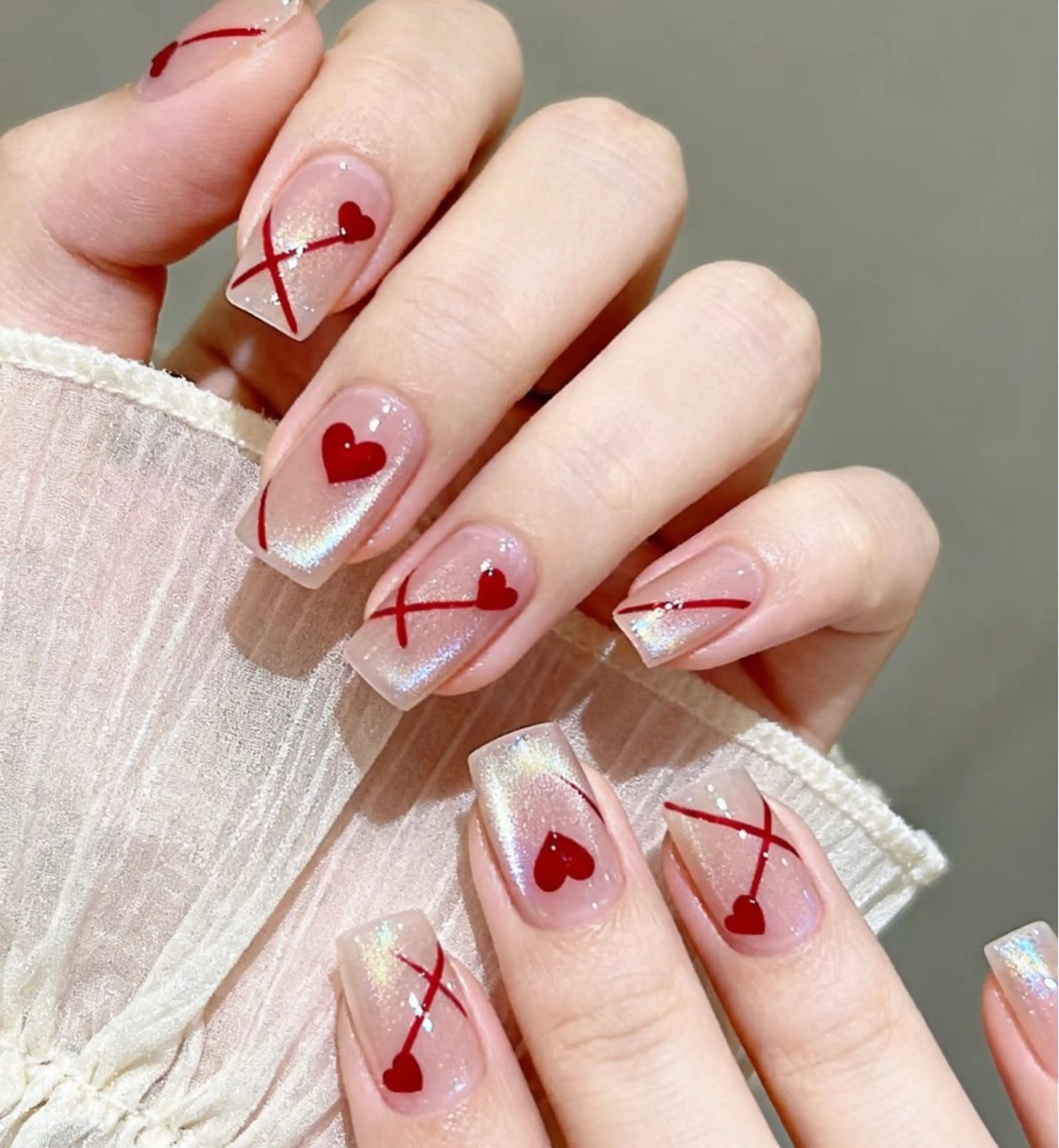 チップの長さだしワンカラー＋持ち込みデザイン10本の写真