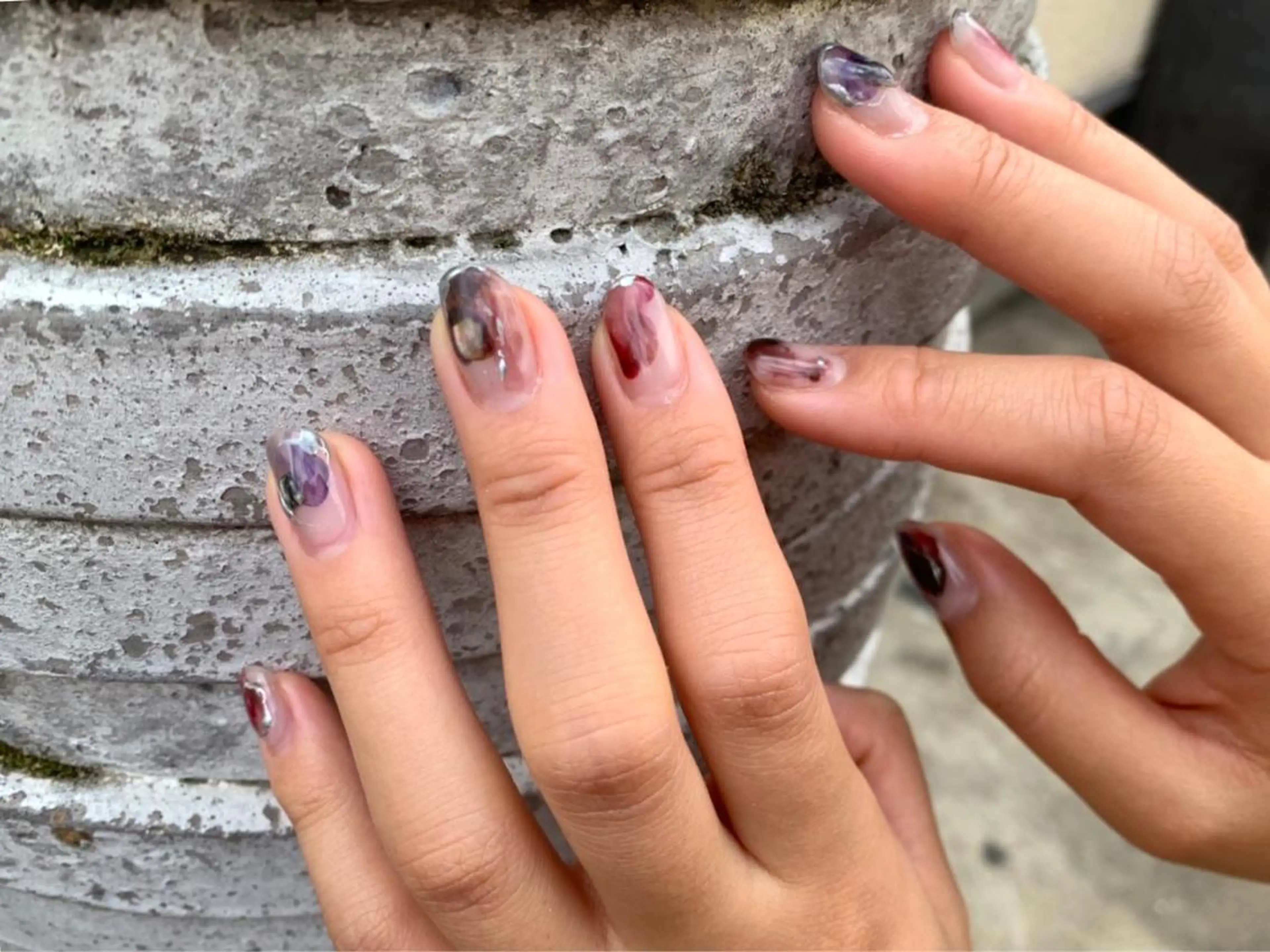 ネイル クリアネイル ニュアンスネイル ハンドネイル w*ange nail所属・w*ange MAOのネイルデザイン