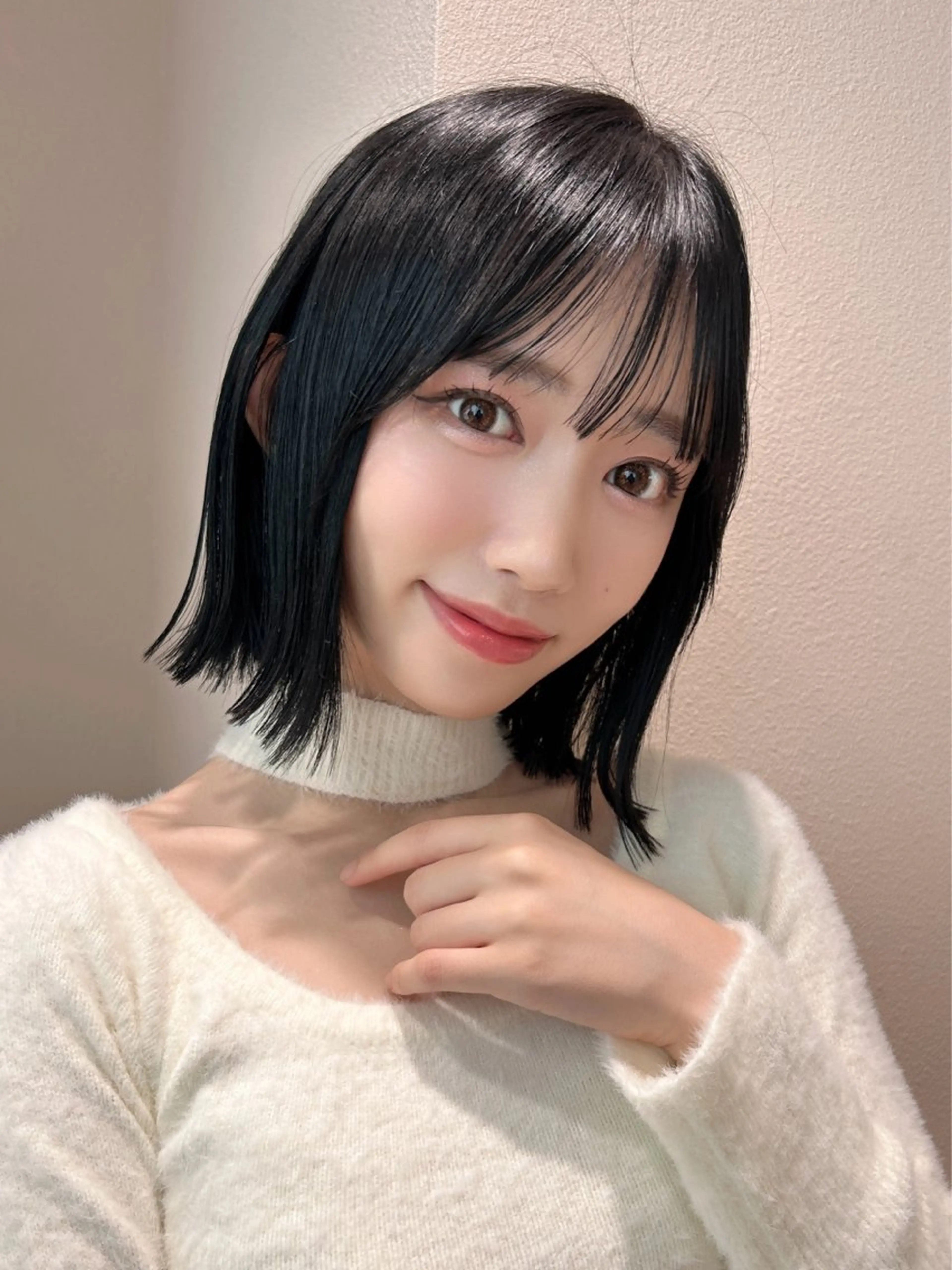 ショート ボブ 似合わせカット 外ハネヘア モカ/横浜/盛れる 顔周り/レイヤーのヘアスタイル