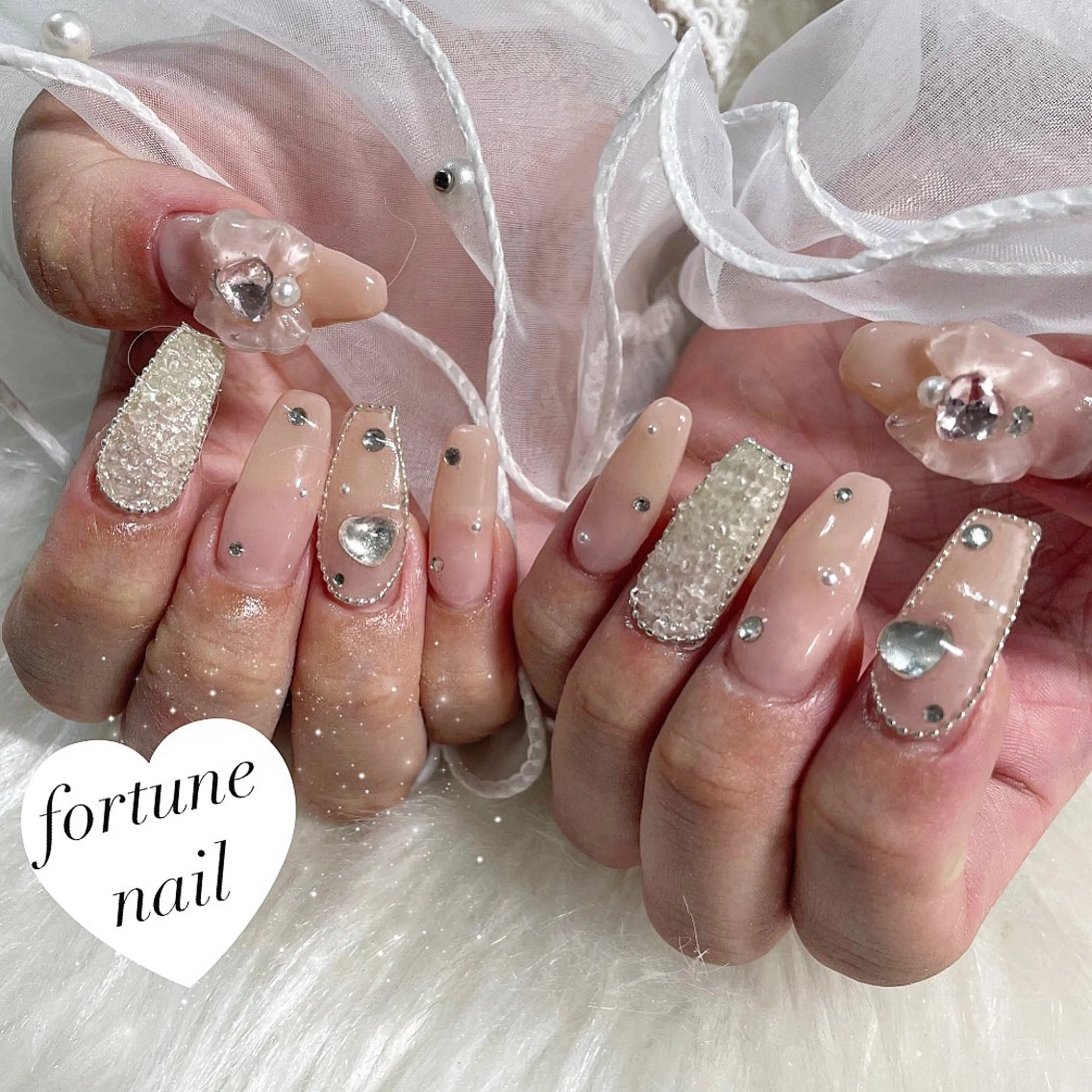 ネイル チークネイル ガーリー ピンク ワンホンネイル 💎saori 💎のネイルデザイン