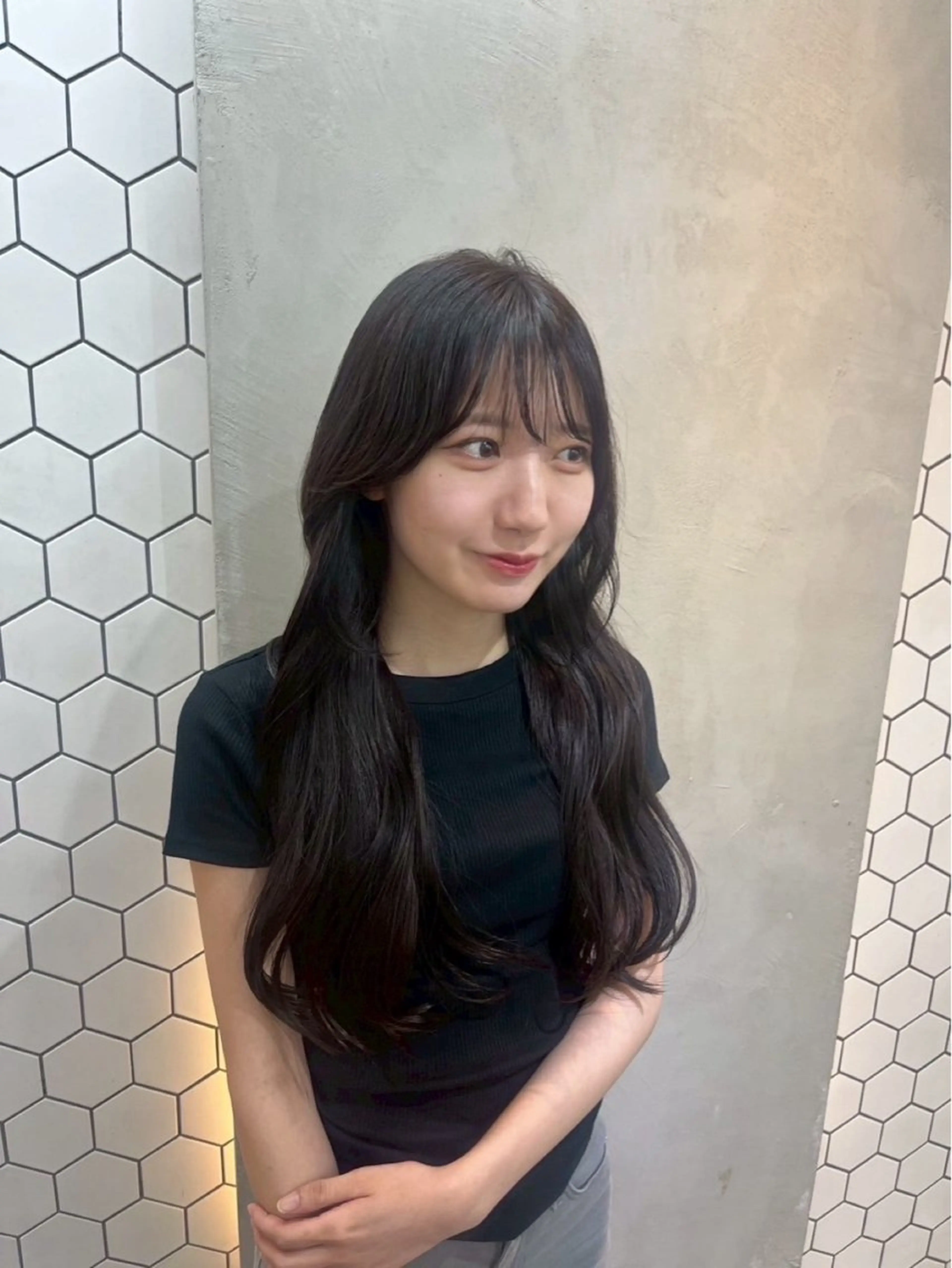 ロング カラー トリウミ カホのヘアスタイル