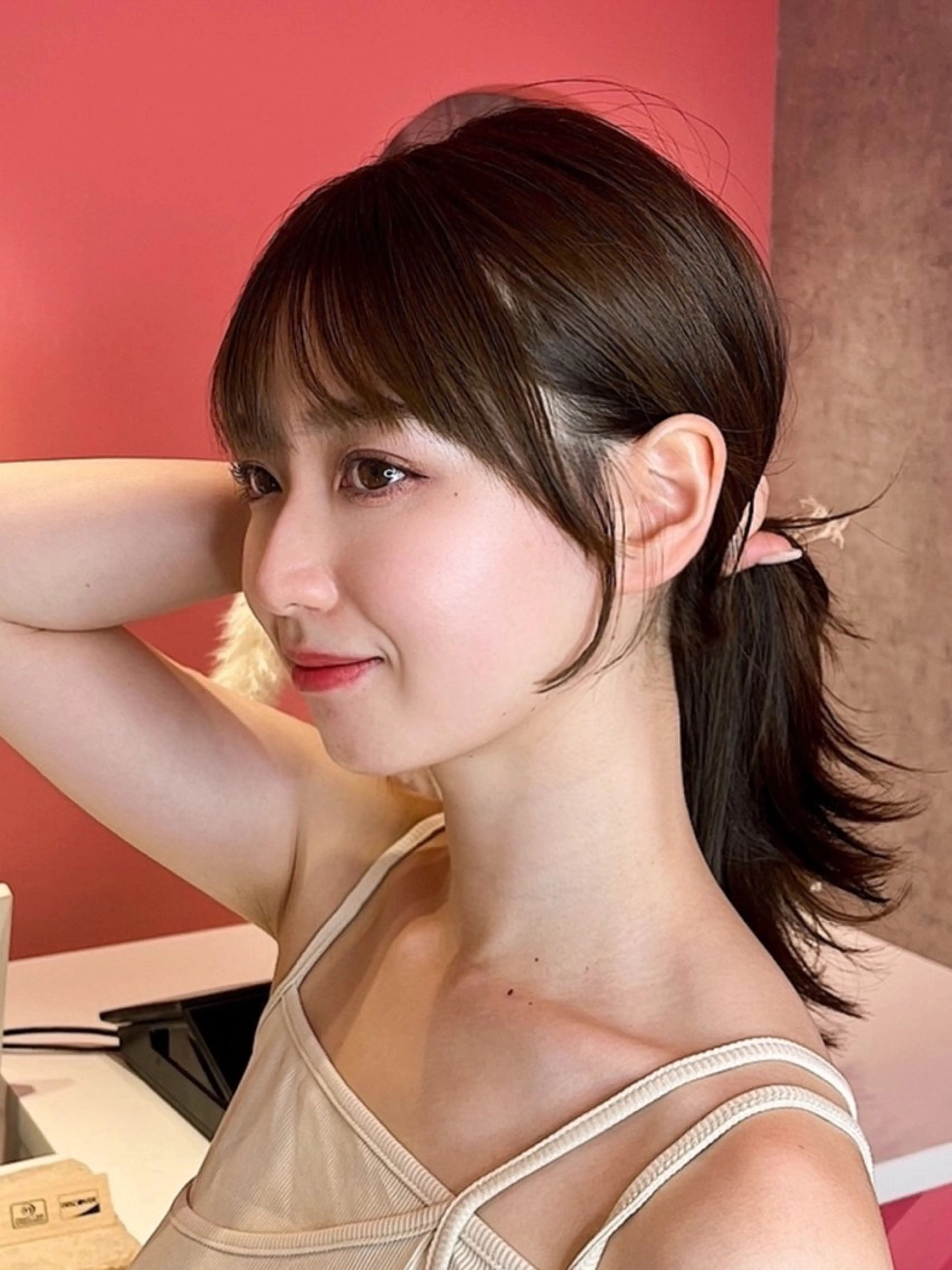 セミロング カラー カット トリートメント 山崎/ボブ縮毛矯正 レイヤー髪質改善のヘアスタイル