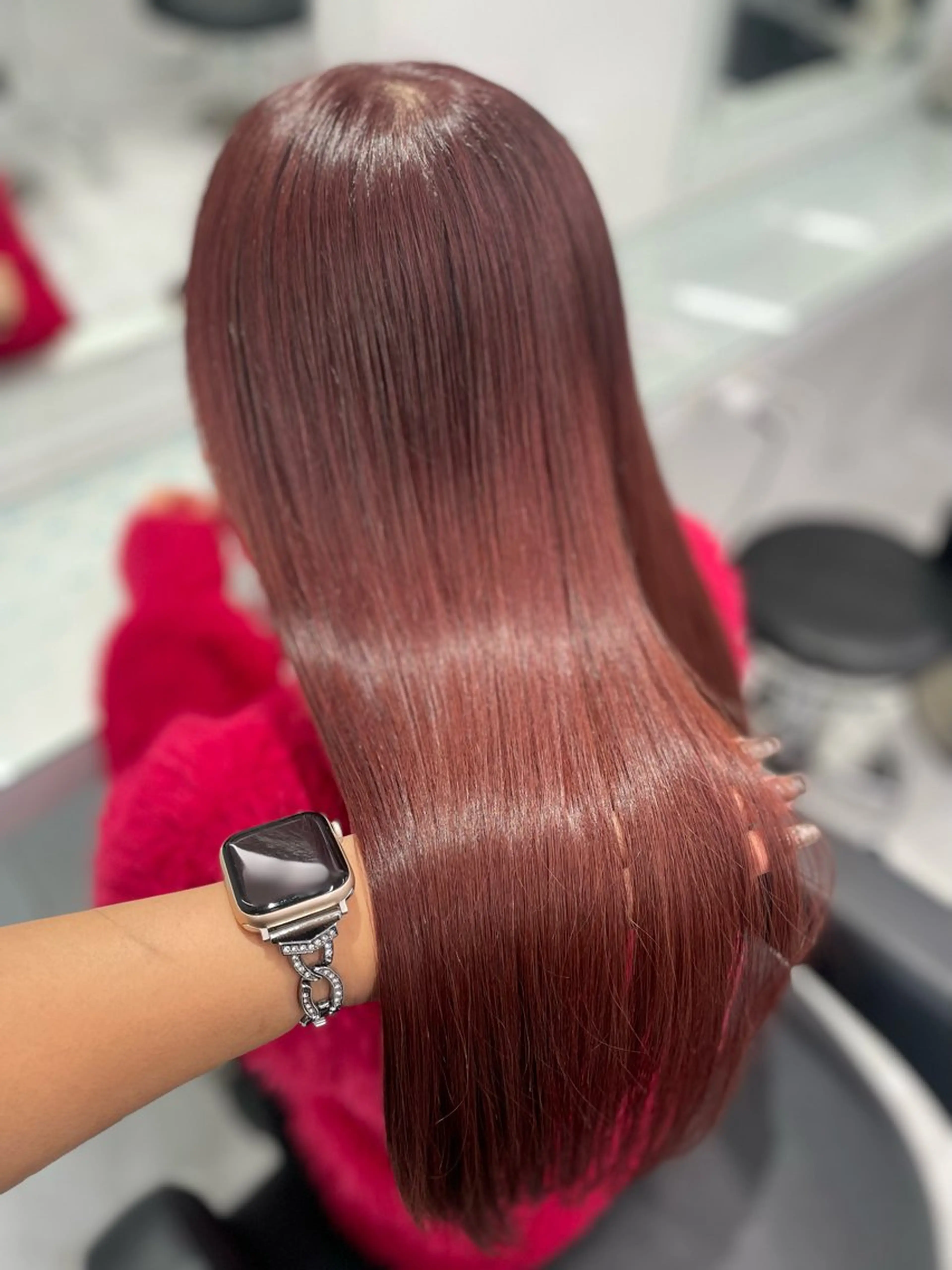 ロング カラー ヘアカラー トリートメント トレンド暖色ヘア🍒 miu🍒のヘアスタイル