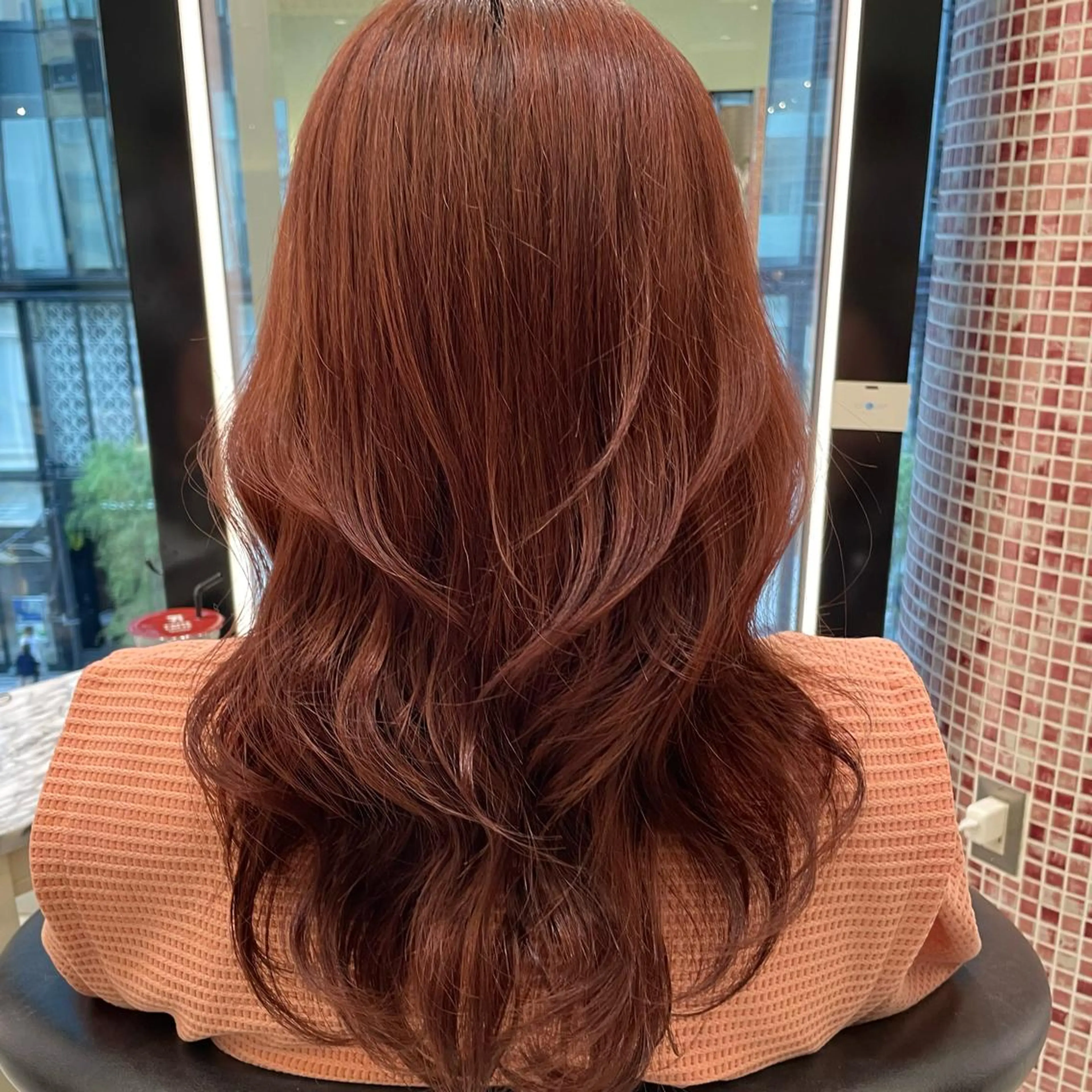 セミロング カラー ヘアセット ボブパーマ ♡ヨシカワハナコのヘアスタイル