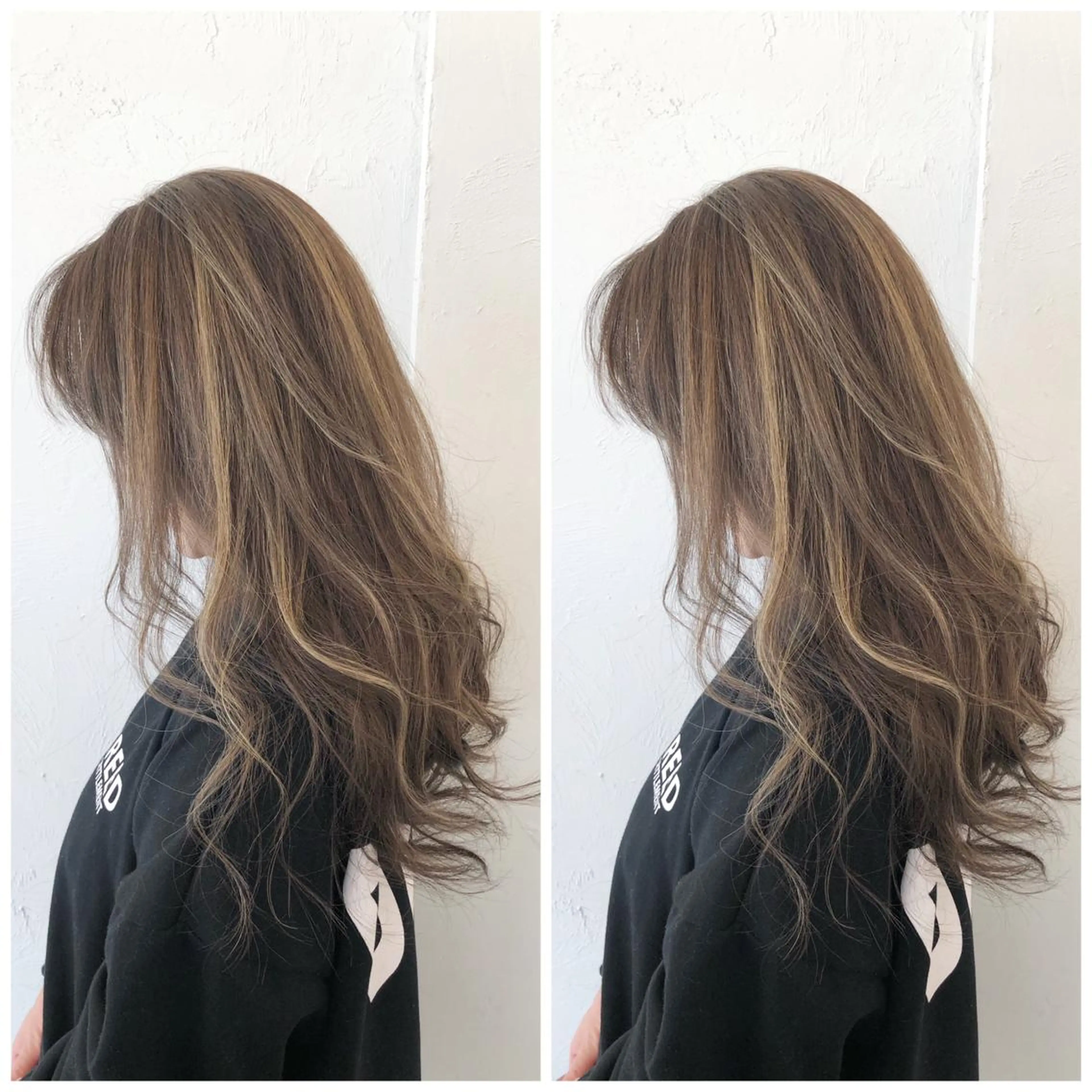 セミロング カラー グレージュ ハイライトカラー ハイライト ヘアカラー トリートメント バレイヤージュカラー 特化美容師✨星皓太のヘアスタイル