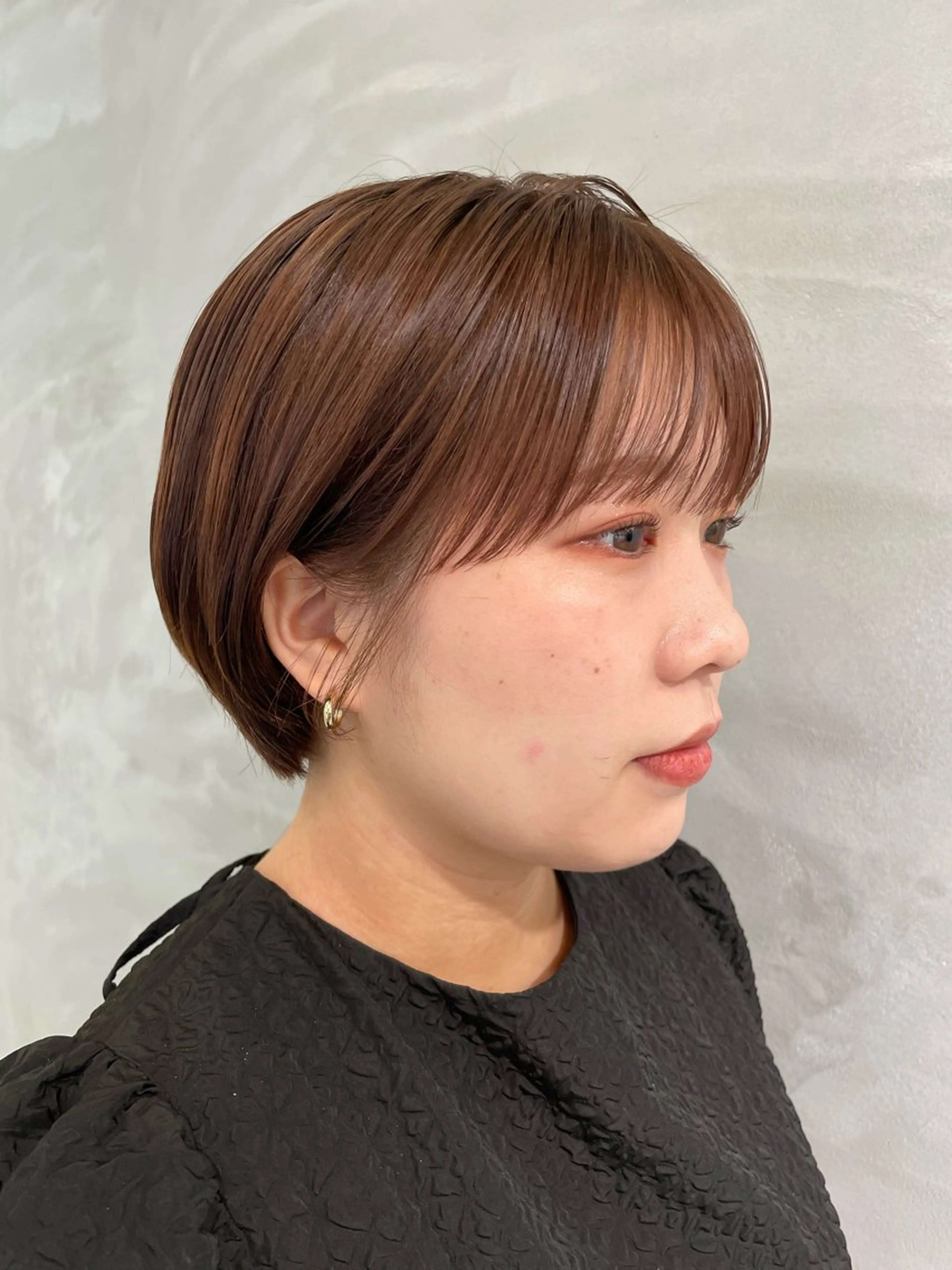 ショート カラー 丸みショート ショートヘア カット ヘアカラー 半個室女性salon 🩰Natsumiのヘアスタイル