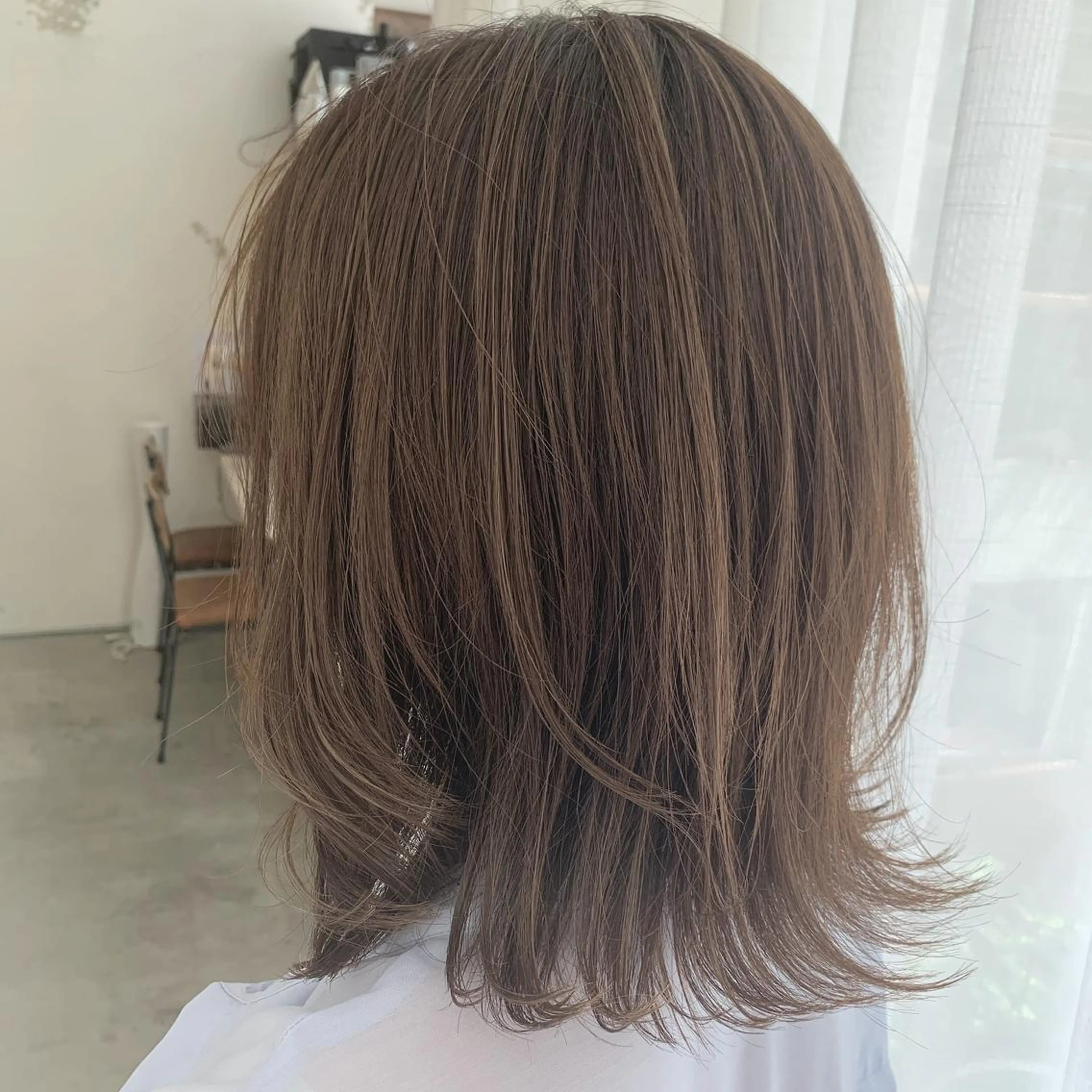 ミディアム カラー カット ヘアカラー タナカ マナミのヘアスタイル