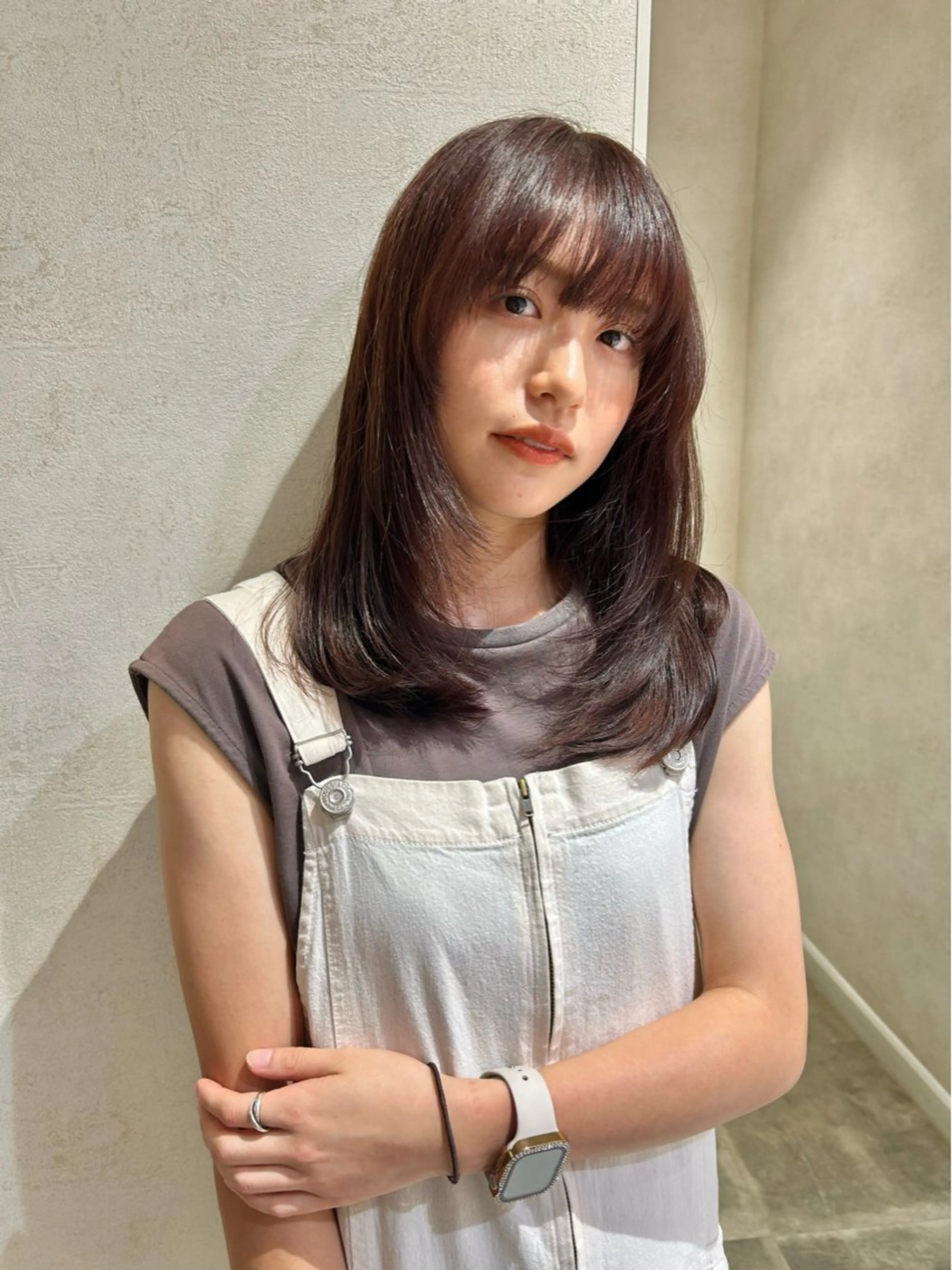 ミディアム カラー ラベンダーカラー カット 縮毛矯正 カラー/レイヤー/ 髪質改善/PAAQのヘアスタイル