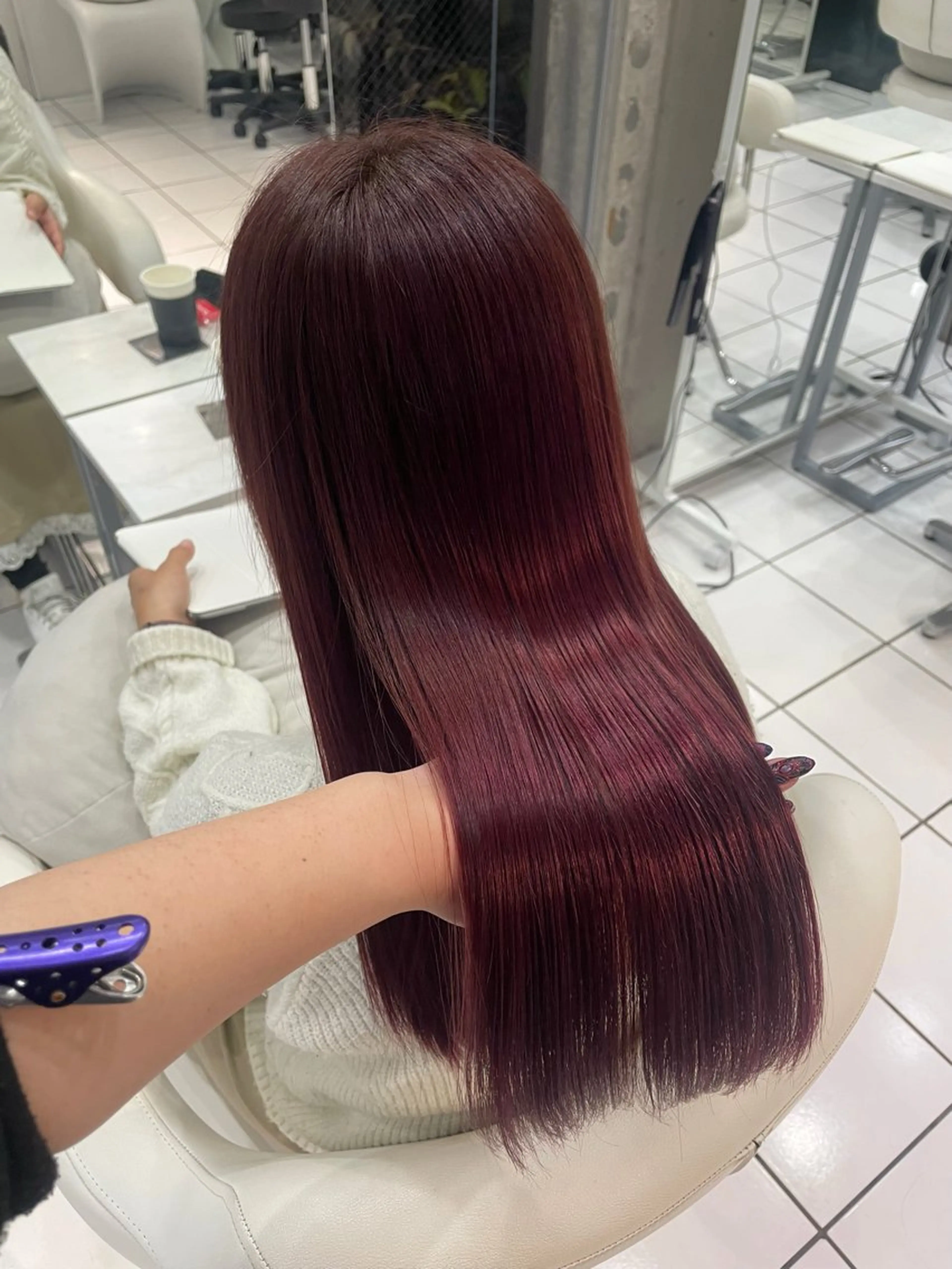 カラー ブリーチ ブリーチなしカラー レッドカラー 🍭ハイトーン/ レイヤーカット🦄のヘアスタイル