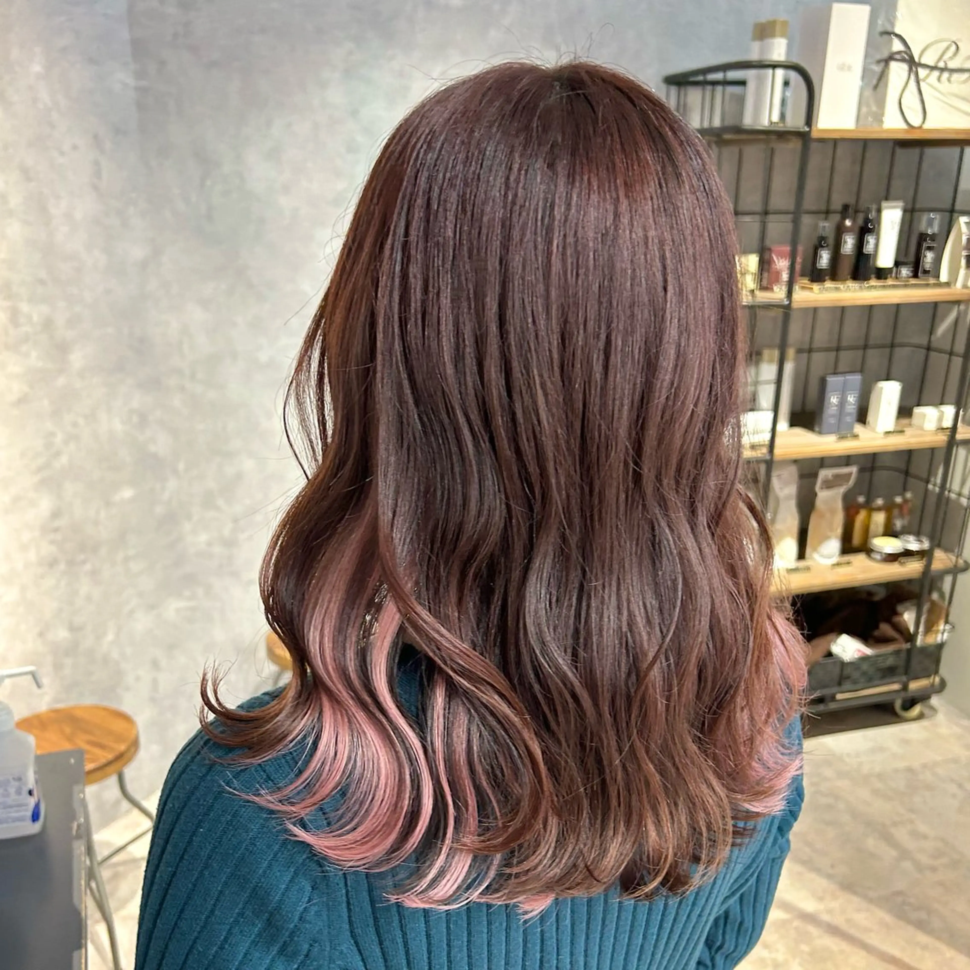 カラー ベージュカラー ブリーチ ダブルカラー グレージュ ハイトーンカラー ミルクティーベージュ /ピンク/大阪/堀江のヘアスタイル