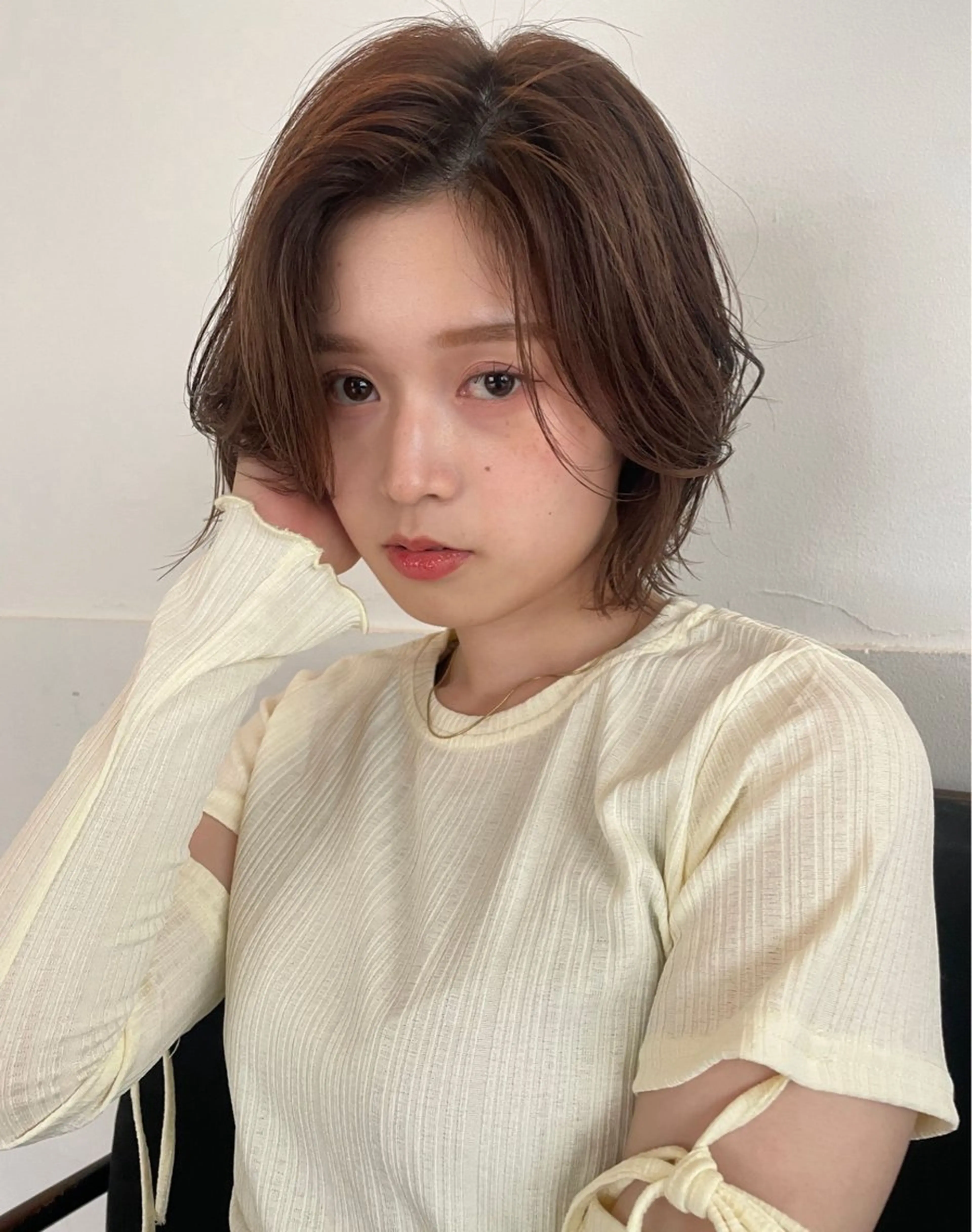 ショート カラー パーマ カット トリートメント ナチュラル大人っぽい スタイル MAORIのヘアスタイル