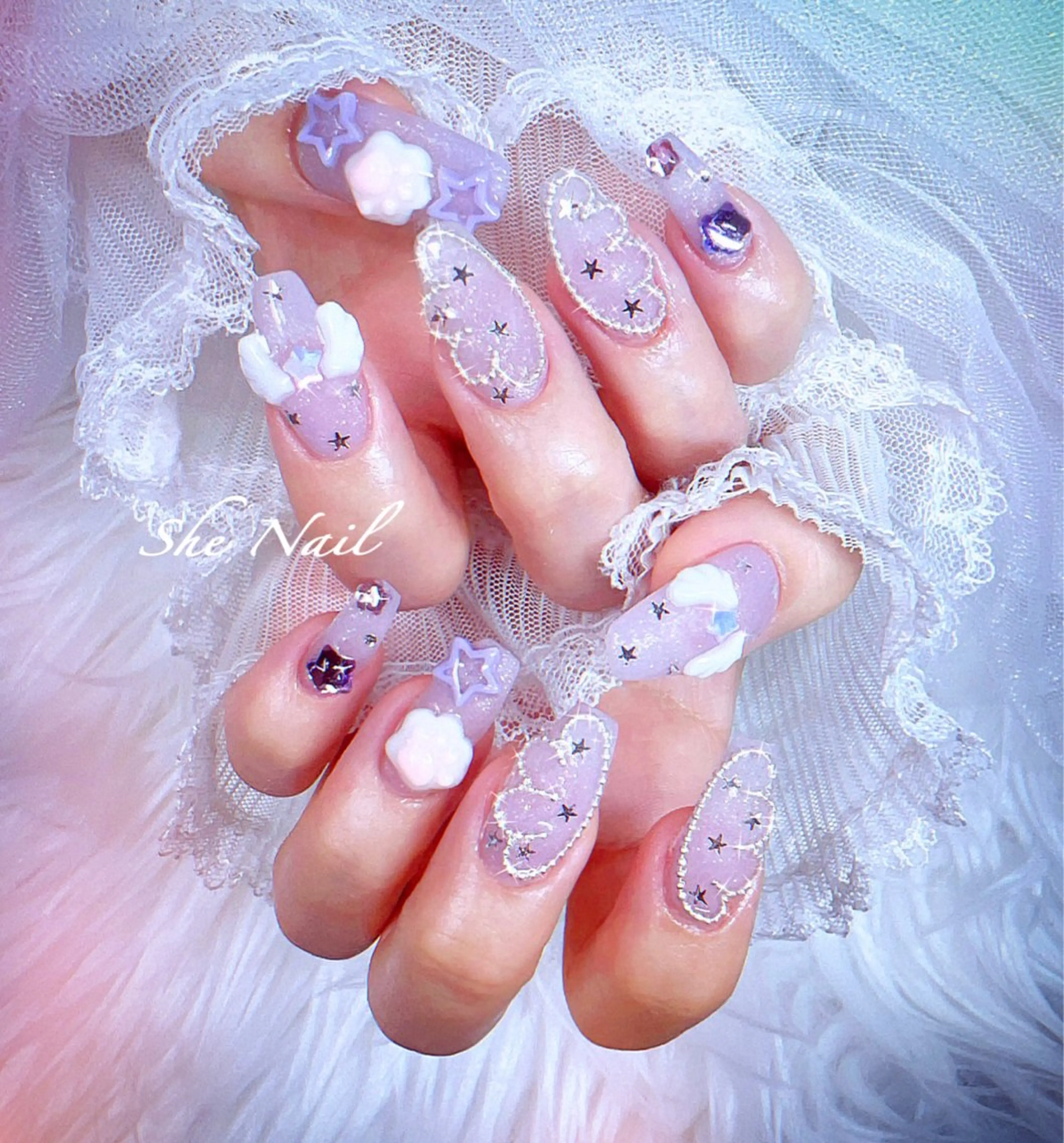 ネイル チークネイル 長さ出し マグネットネイル 持ち込み ワンカラーネイル She   Nail所属・ISA_ BELLAのネイルデザイン