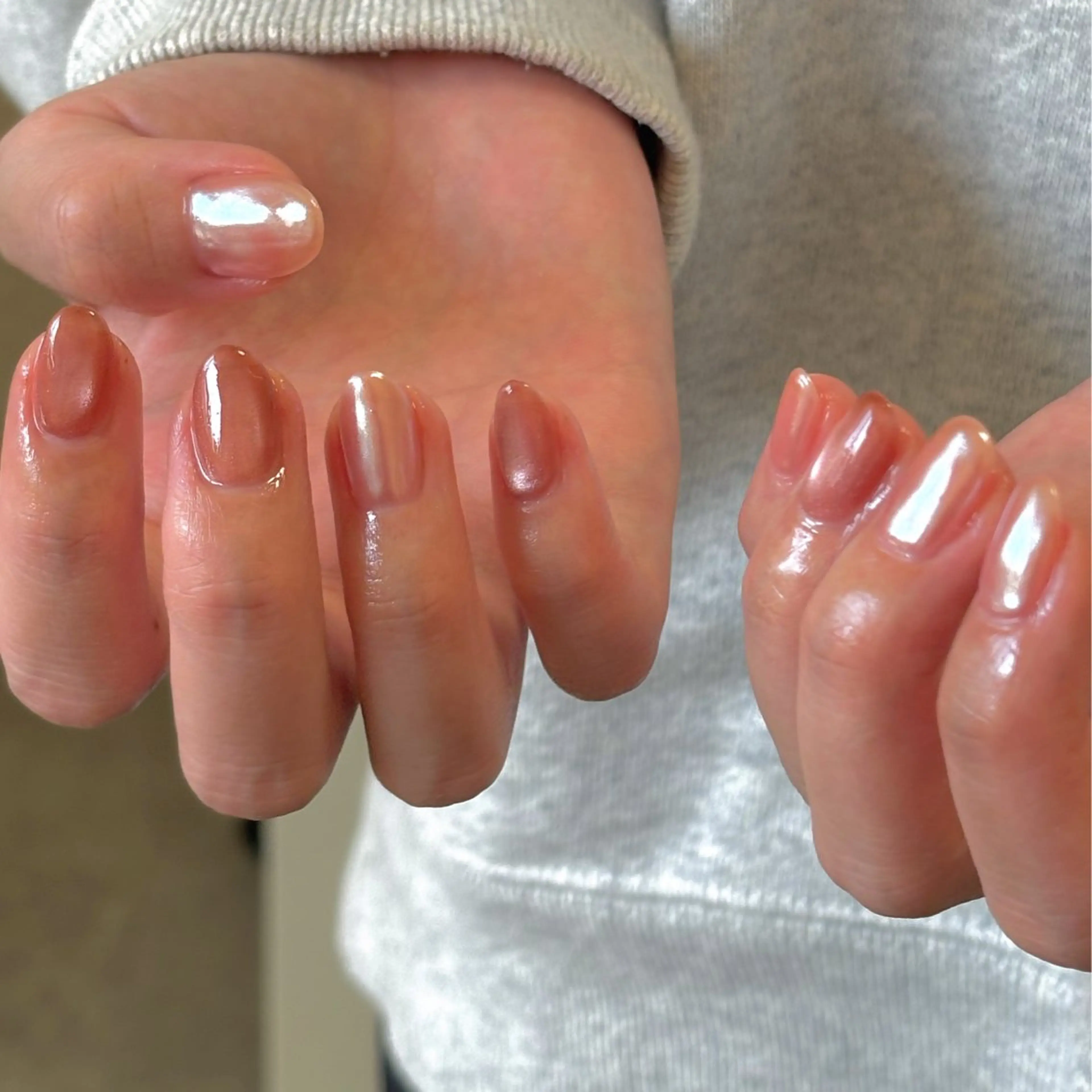 ネイル キラキラネイル マグネットネイル ミラーネイル ニュアンスネイル オフィスネイル ハンドネイル tamu nail 　金町のネイルデザイン