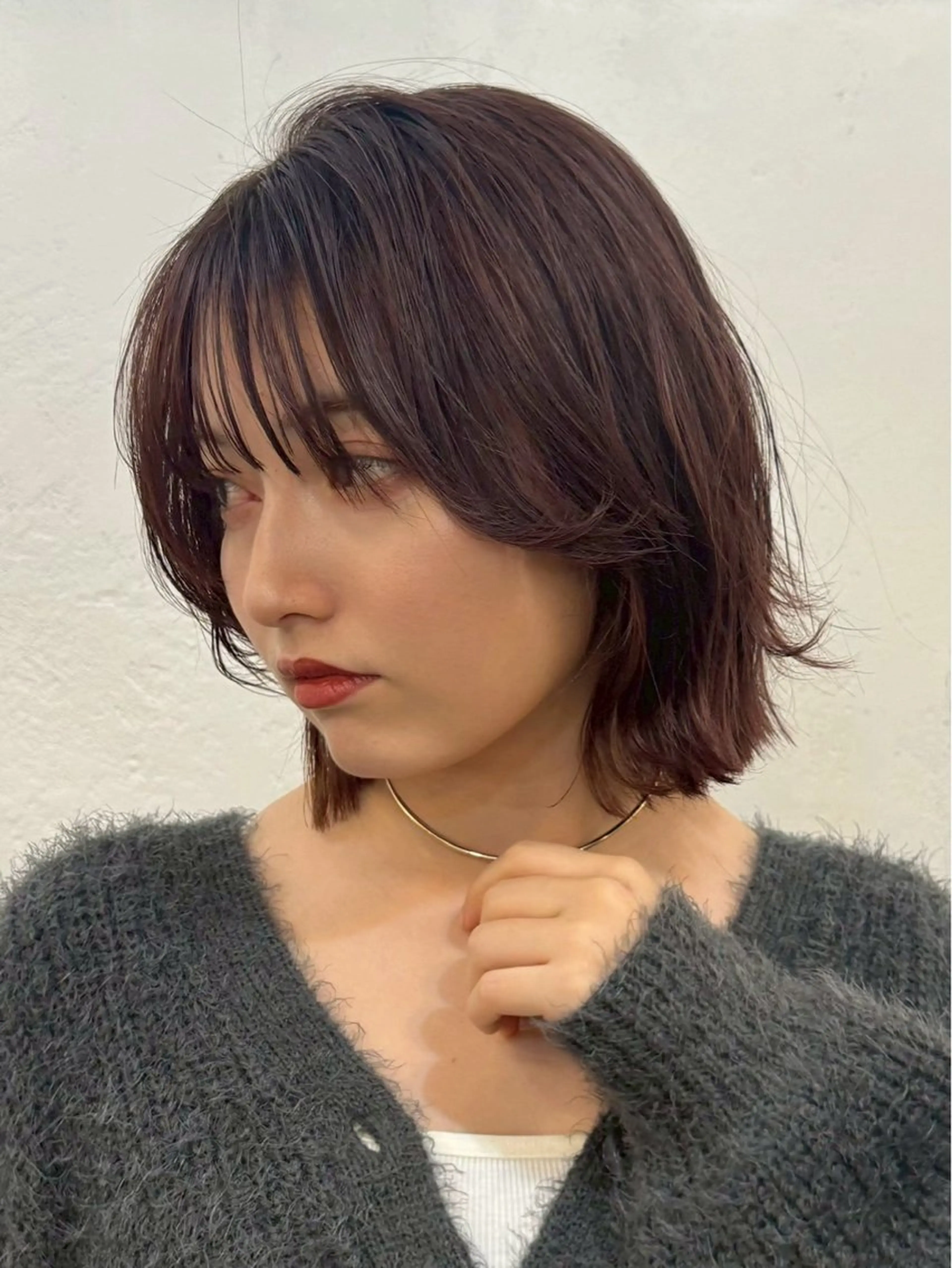 ミディアム カット ヘアカラー new open Farbeのヘアスタイル