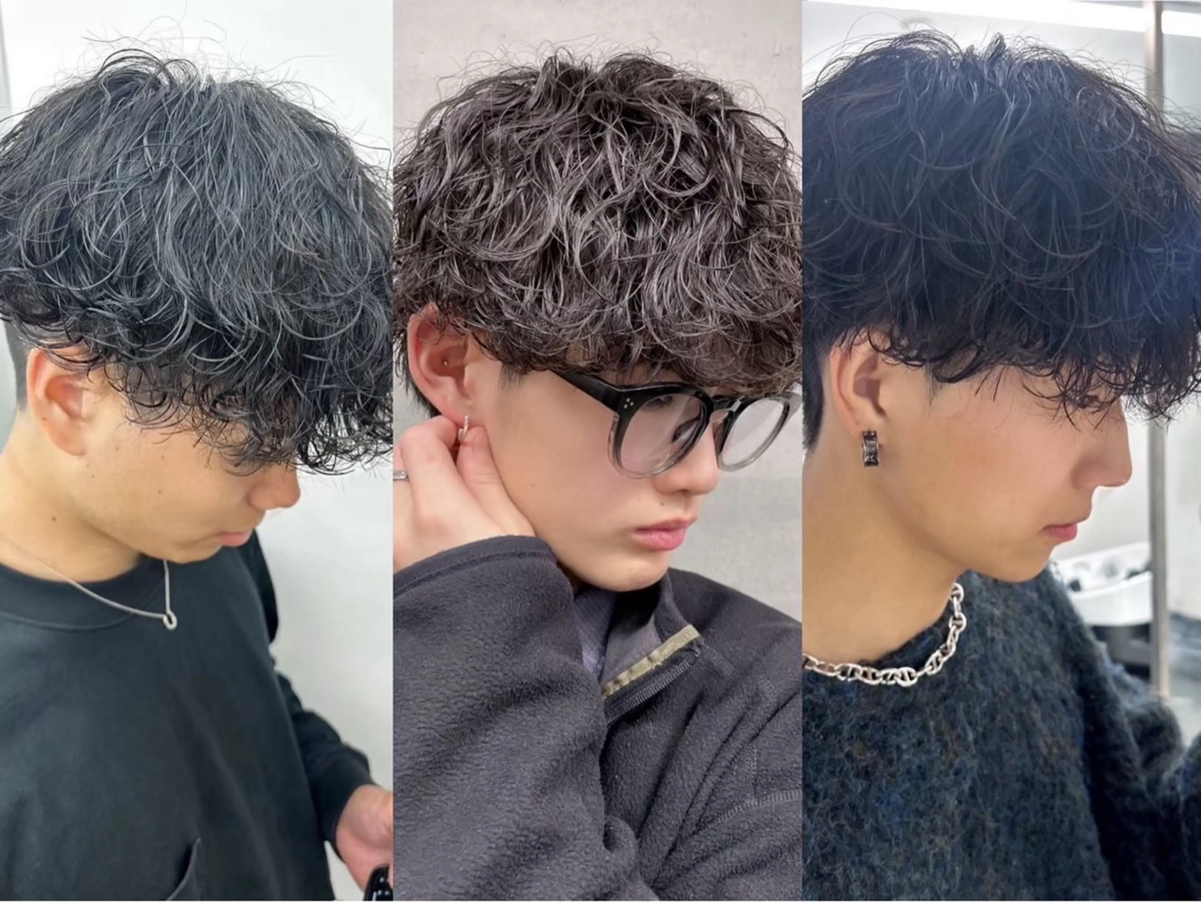 メンズカット+波巻きパーマ+トリートメントの写真