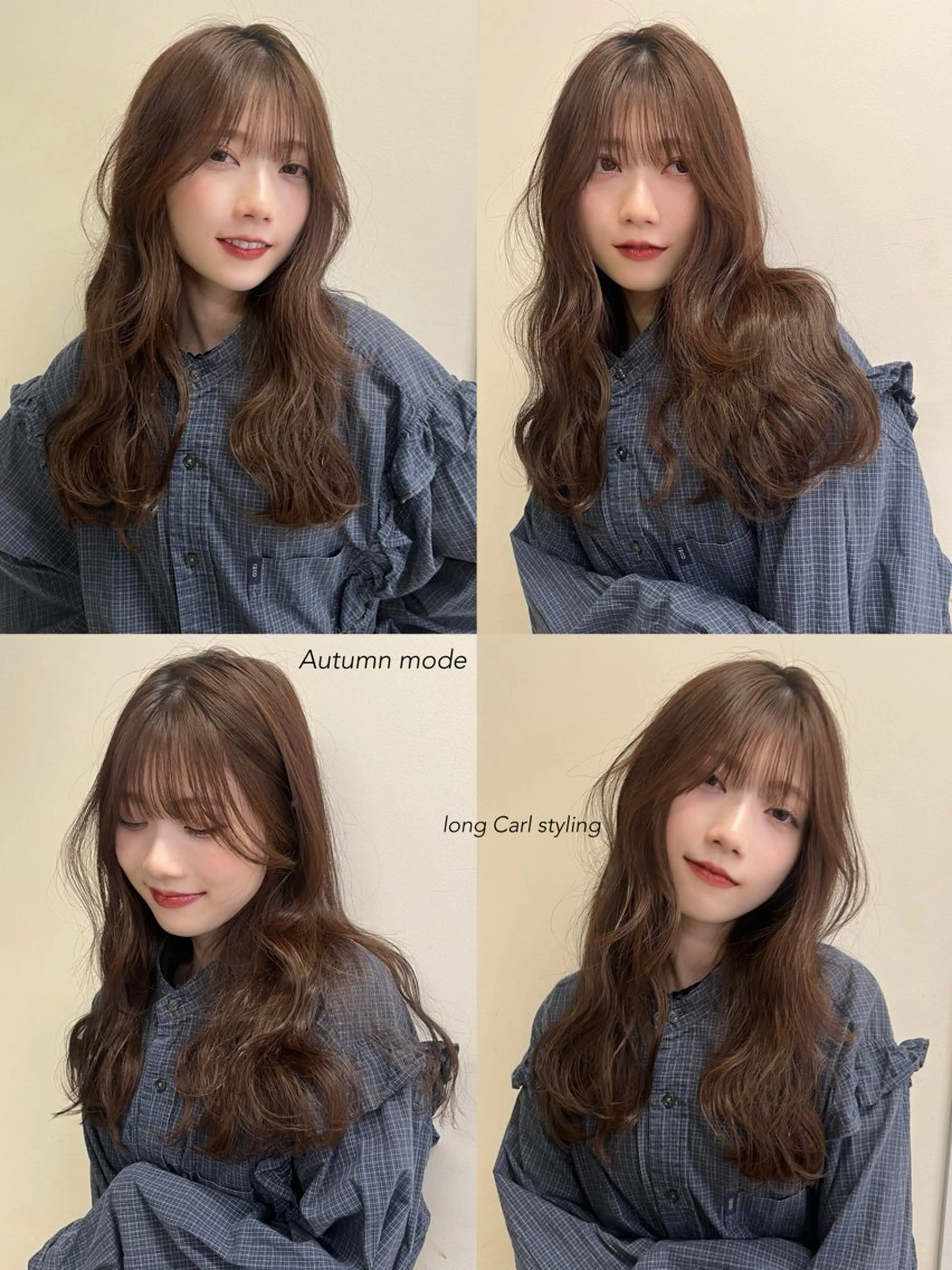 ロング カラー カット ヘアカラー kchiara所属・yura /レイヤーカットのヘアスタイル